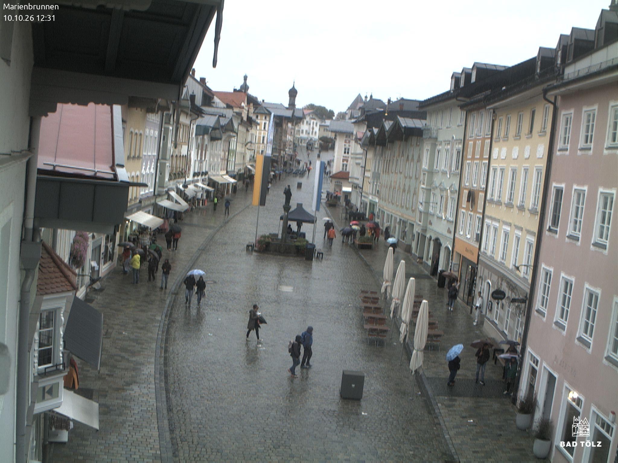 Archiv Foto Webcam Blick auf den Marienbrunnen Bad Tölz