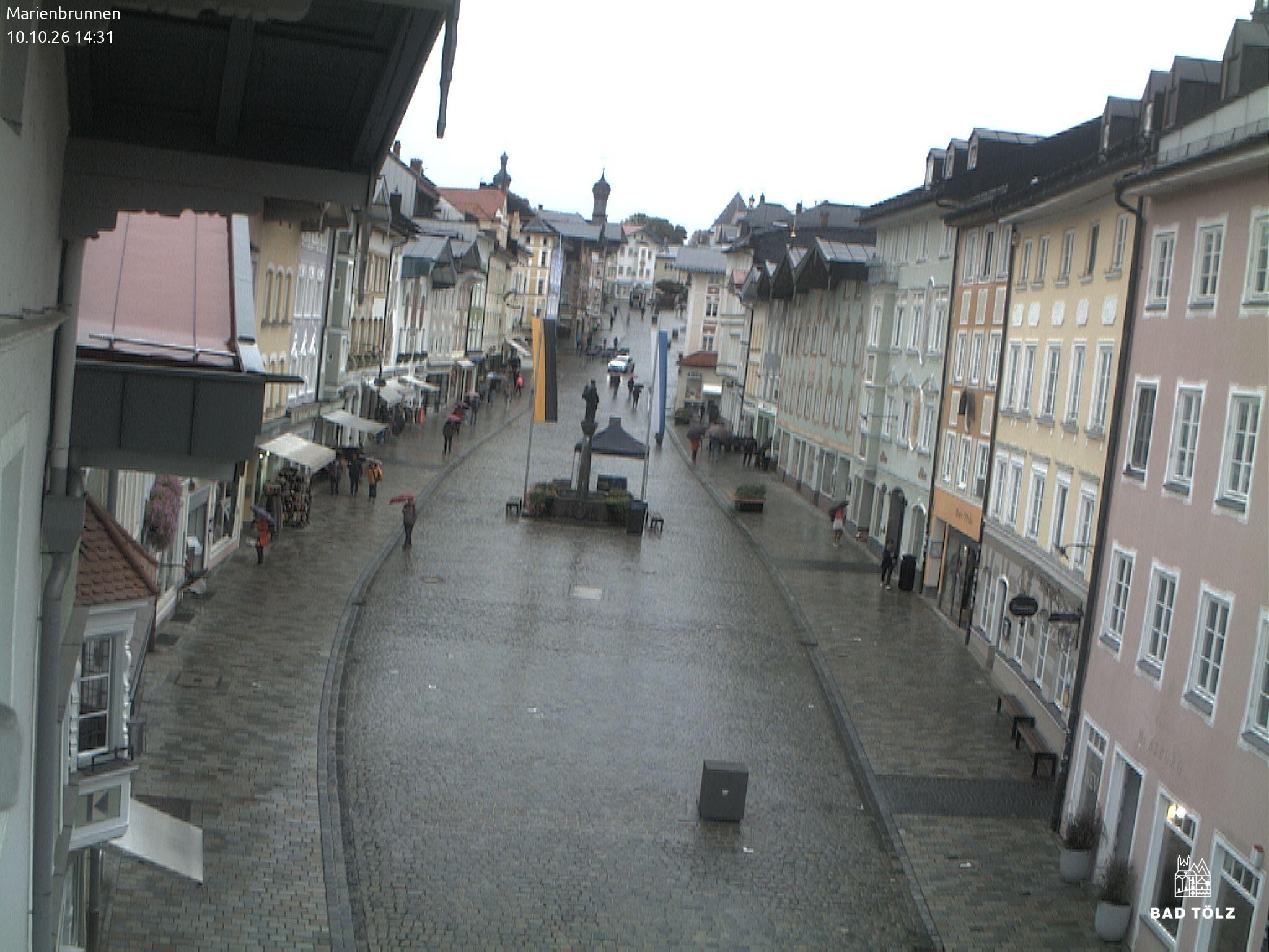 Archiv Foto Webcam Blick auf den Marienbrunnen Bad Tölz