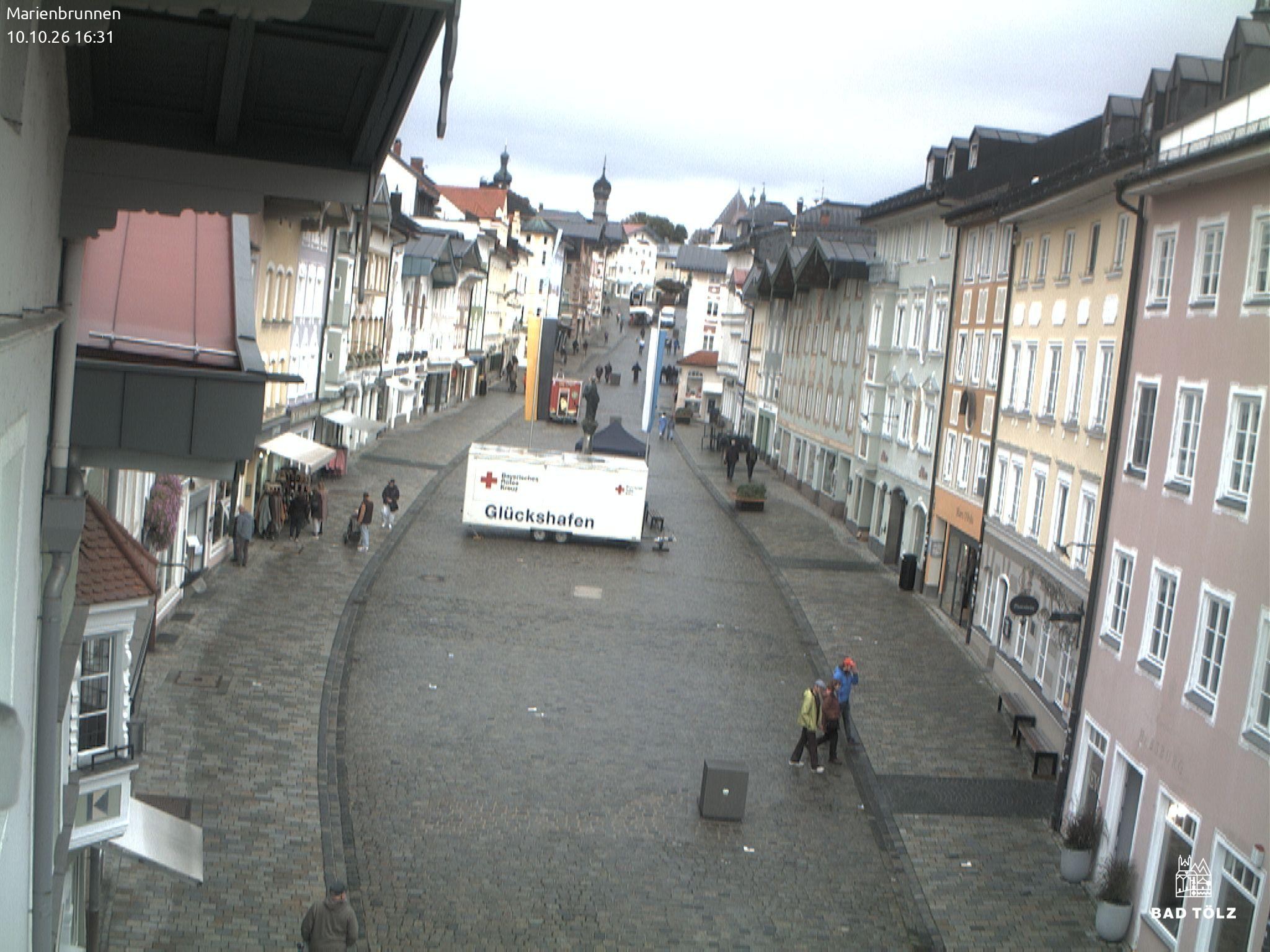 Archiv Foto Webcam Blick auf den Marienbrunnen Bad Tölz
