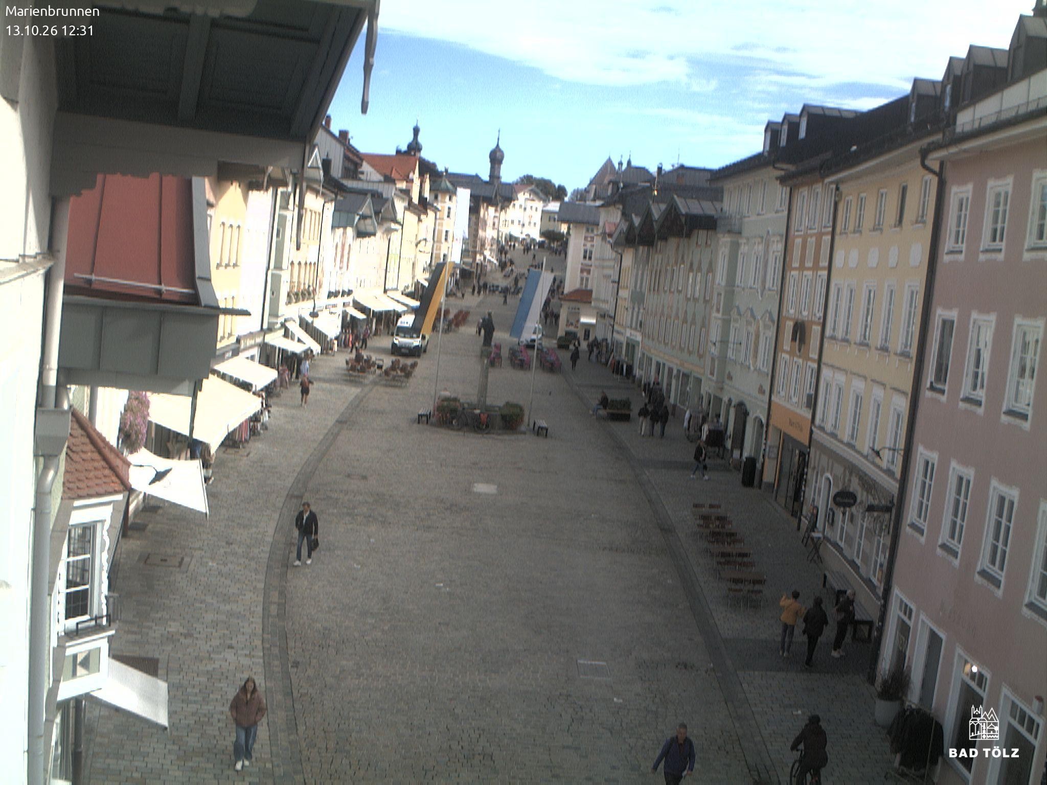 Archiv Foto Webcam Blick auf den Marienbrunnen Bad Tölz