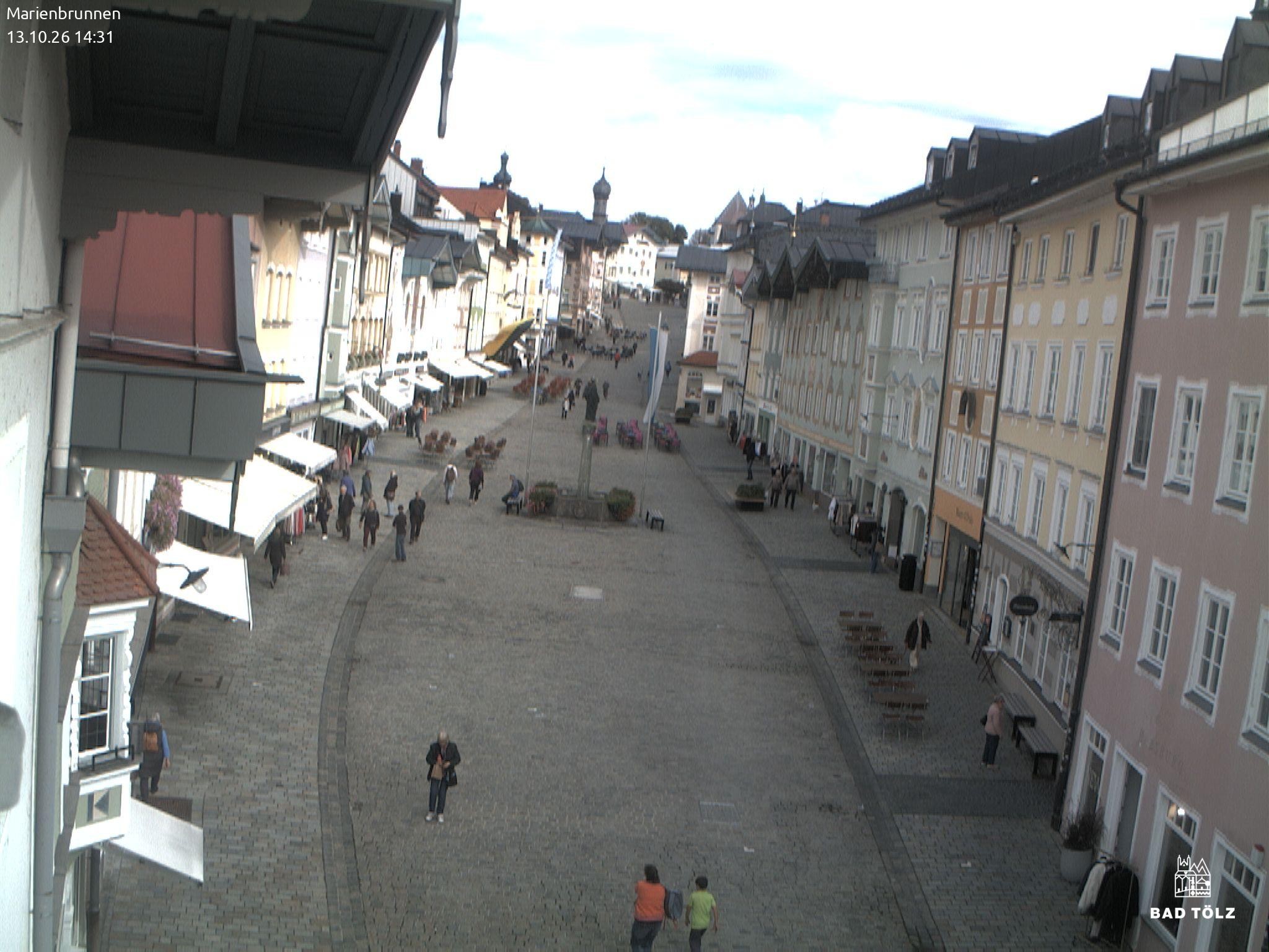 Archiv Foto Webcam Blick auf den Marienbrunnen Bad Tölz