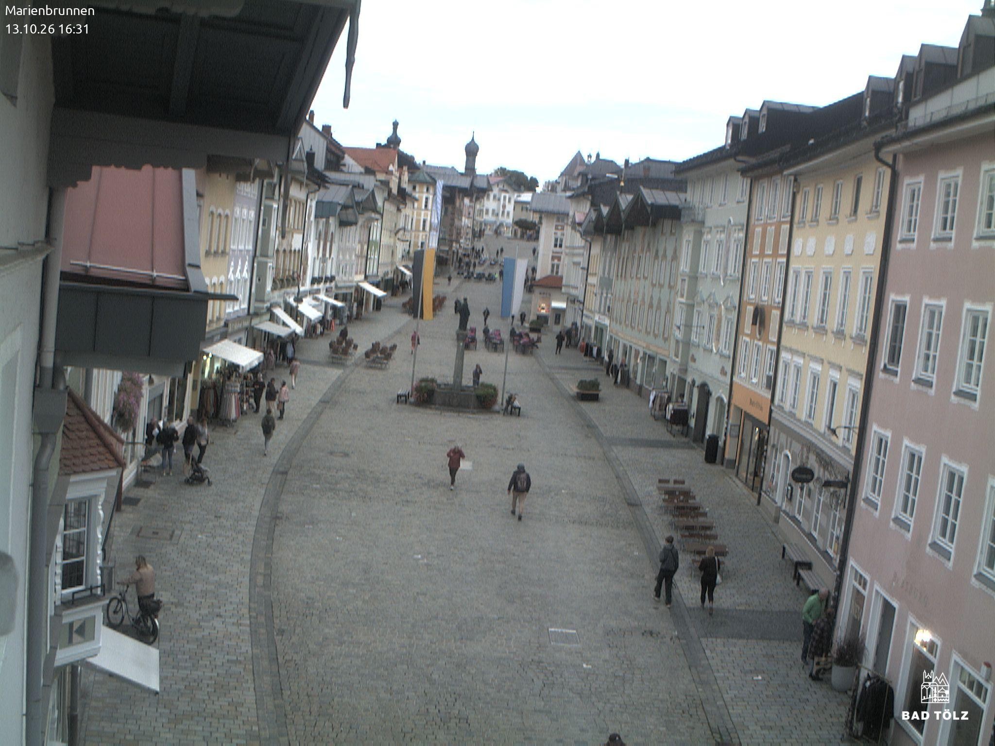 Archiv Foto Webcam Blick auf den Marienbrunnen Bad Tölz