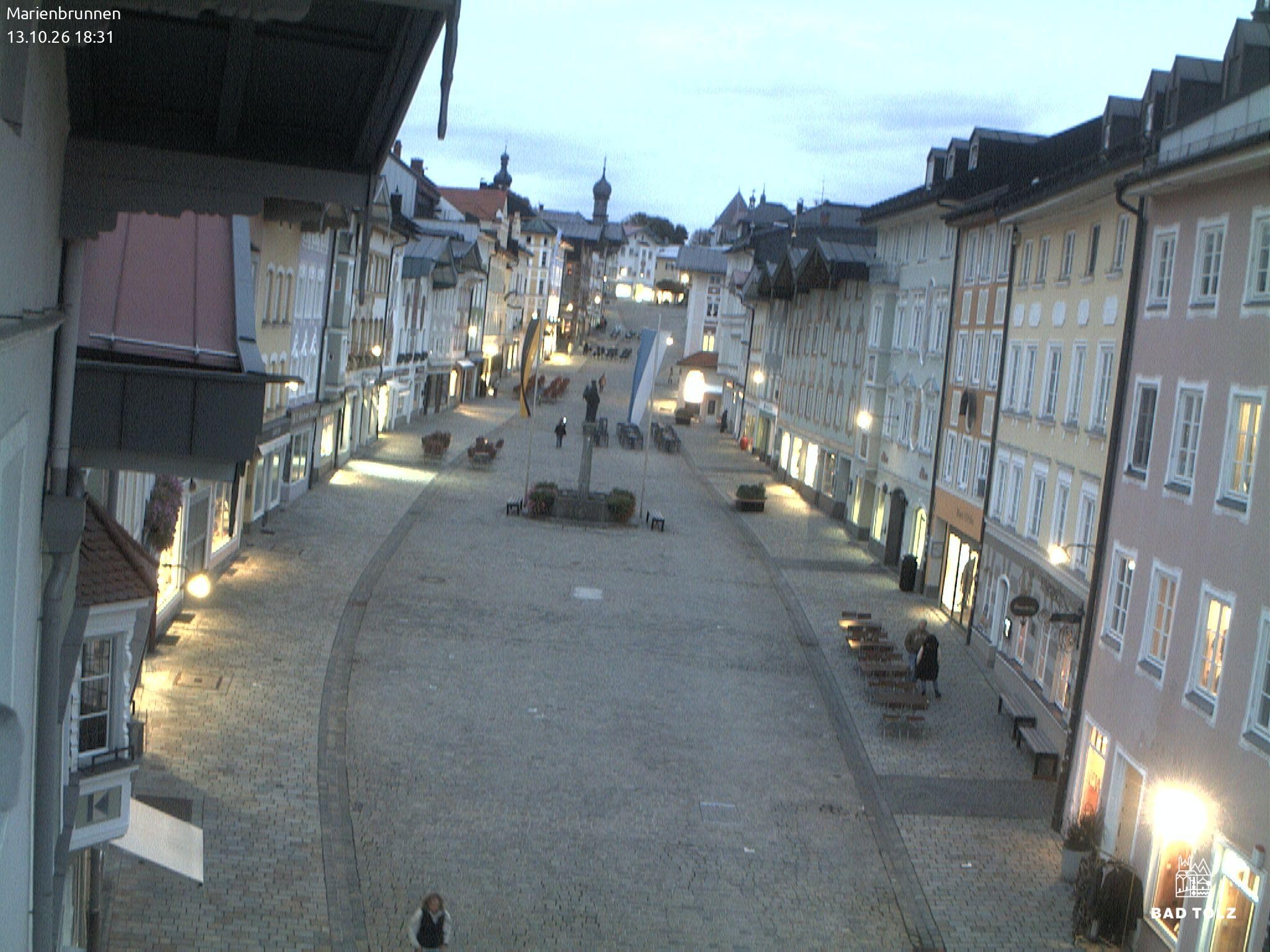 Archiv Foto Webcam Blick auf den Marienbrunnen Bad Tölz