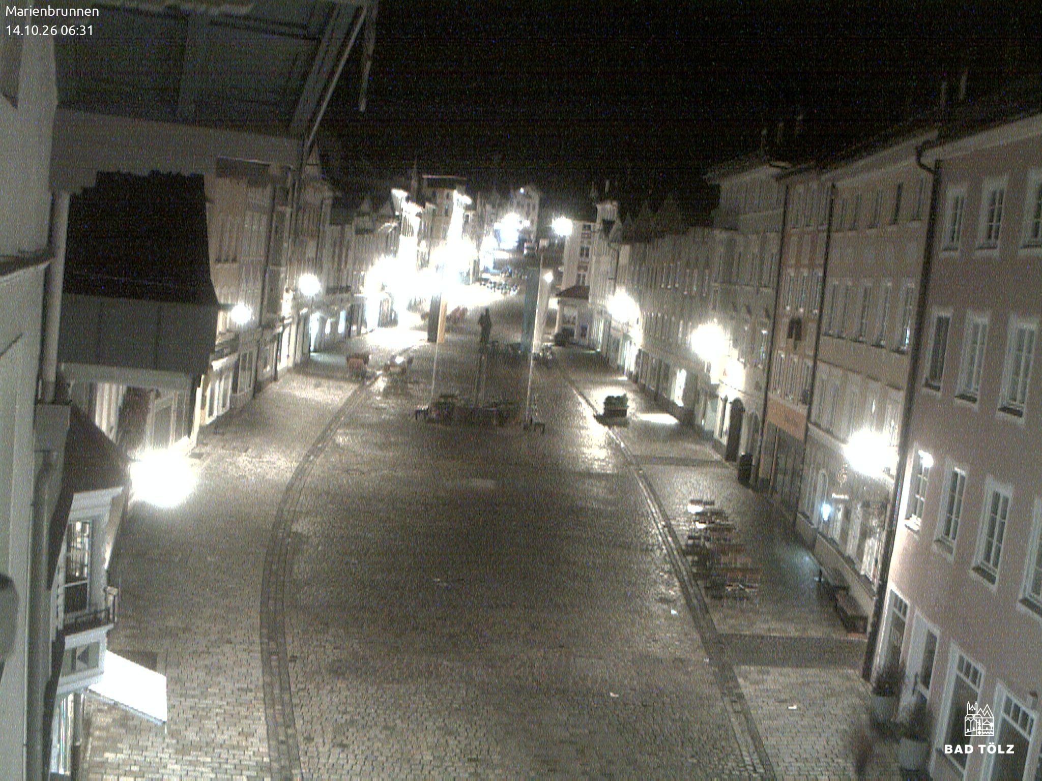 Archiv Foto Webcam Blick auf den Marienbrunnen Bad Tölz