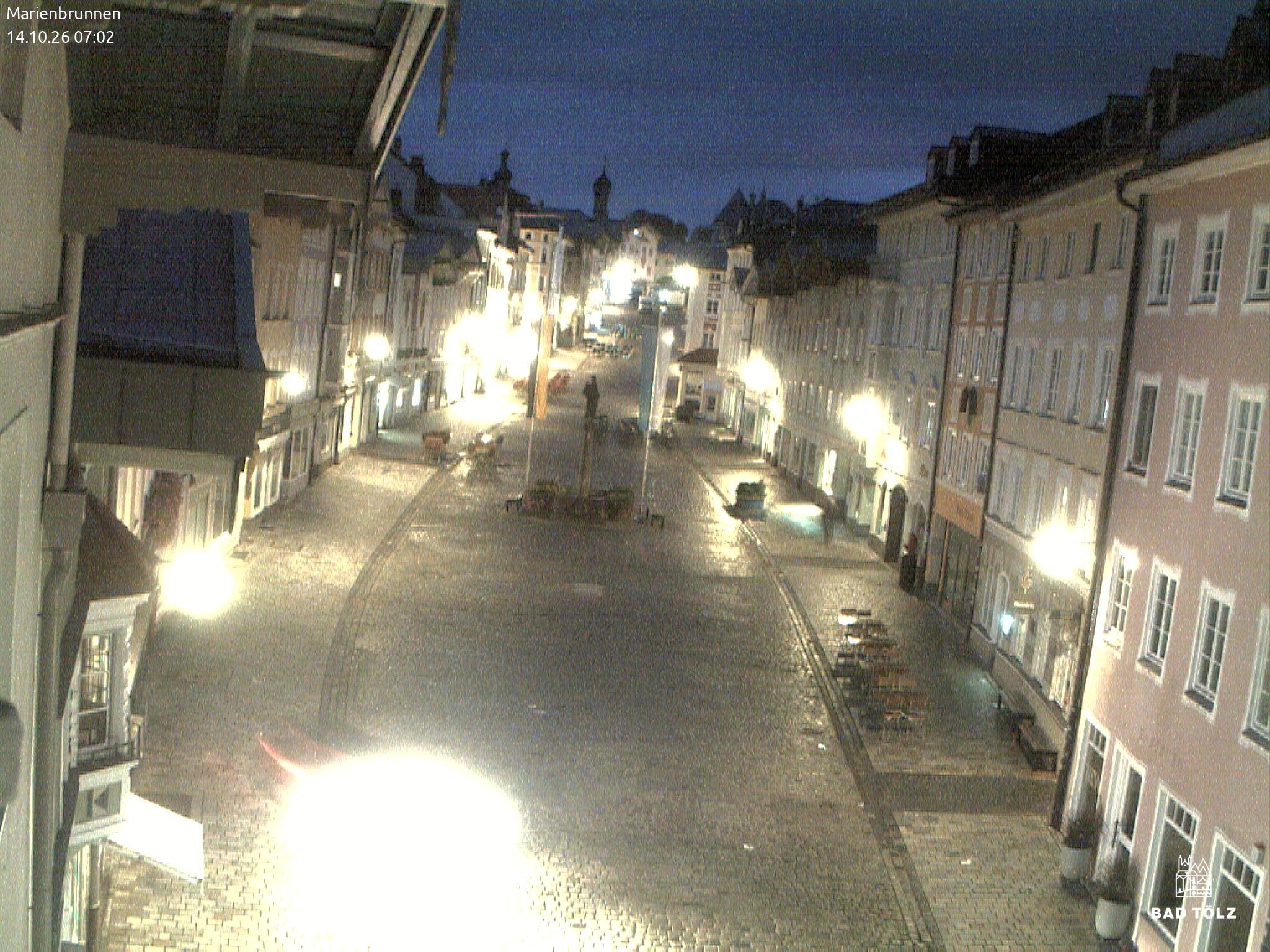 Archiv Foto Webcam Blick auf den Marienbrunnen Bad Tölz