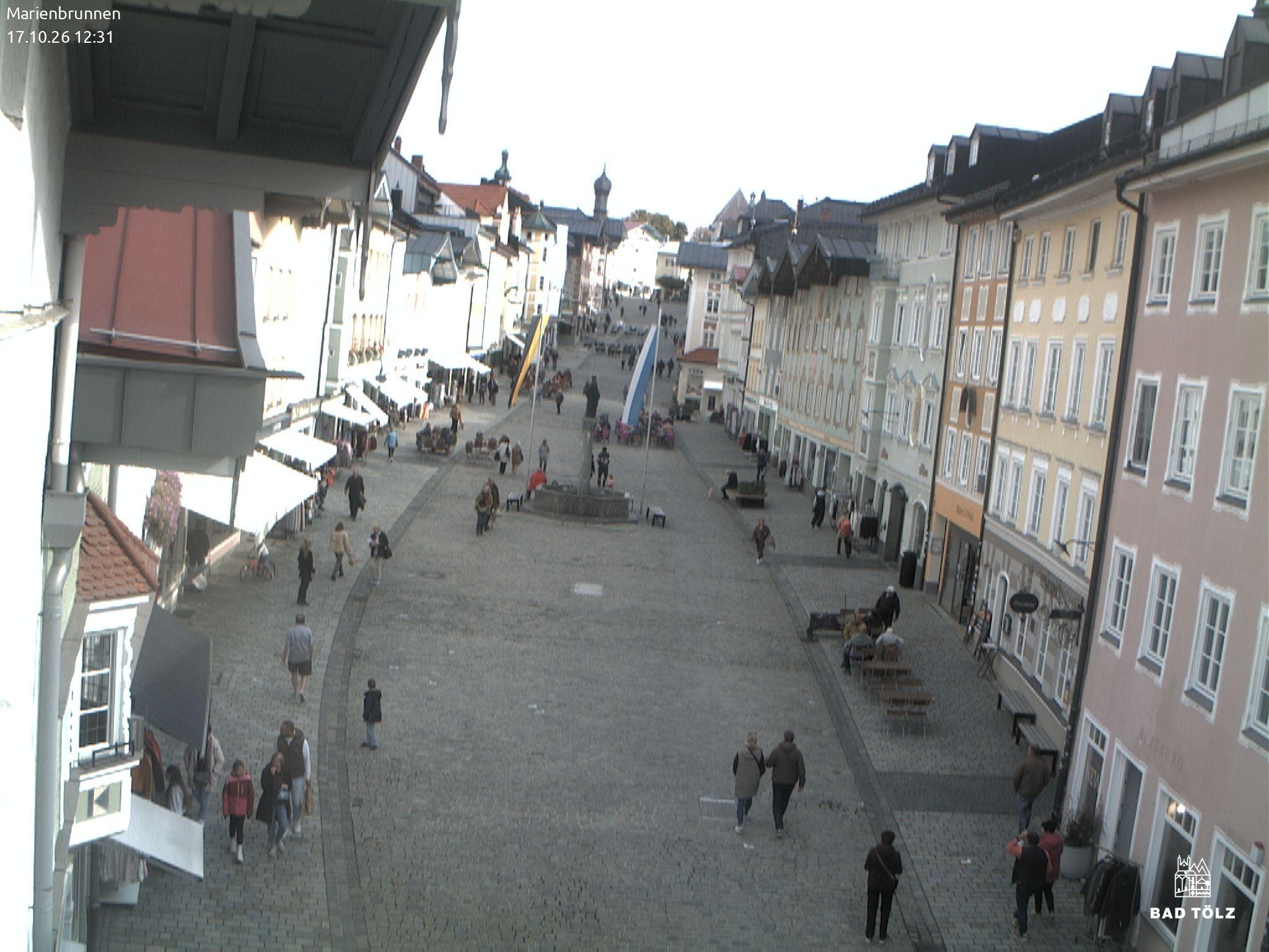 Archiv Foto Webcam Blick auf den Marienbrunnen Bad Tölz