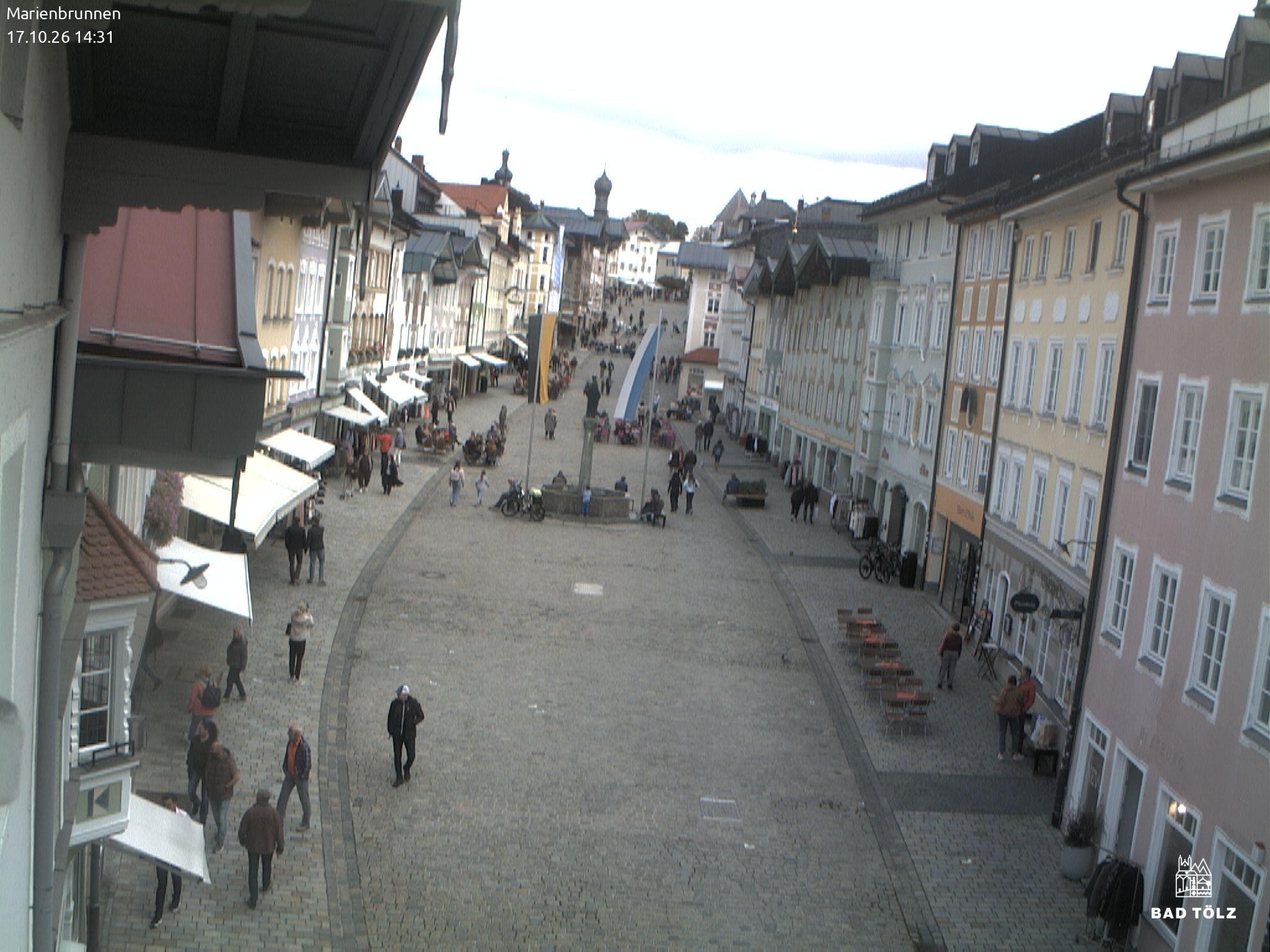 Archiv Foto Webcam Blick auf den Marienbrunnen Bad Tölz