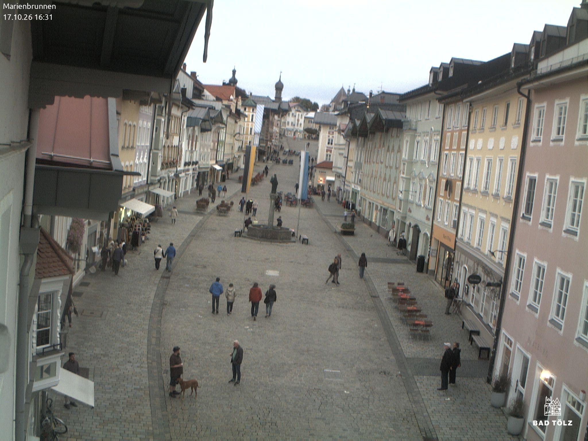 Archiv Foto Webcam Blick auf den Marienbrunnen Bad Tölz