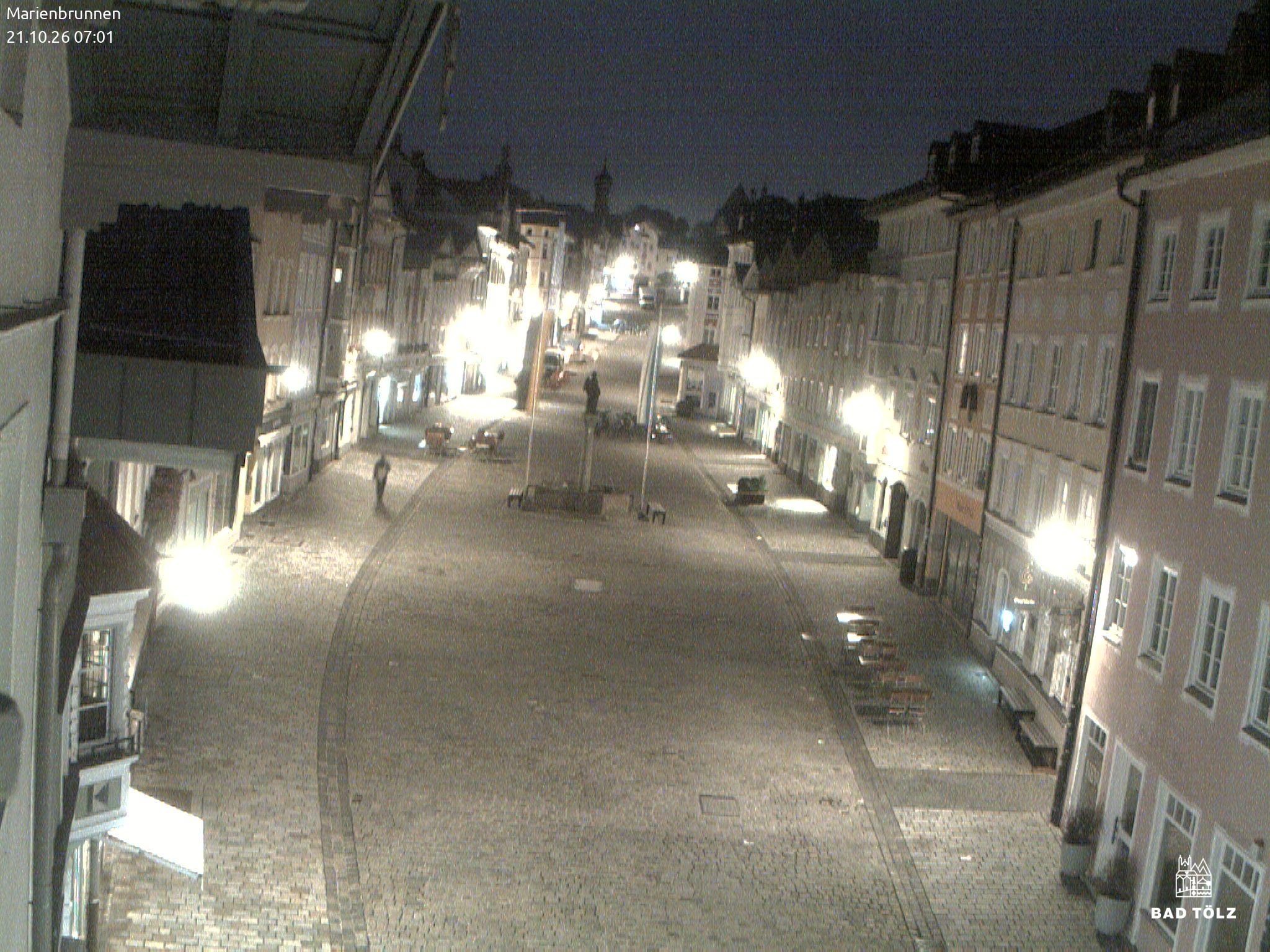 Archiv Foto Webcam Blick auf den Marienbrunnen Bad Tölz