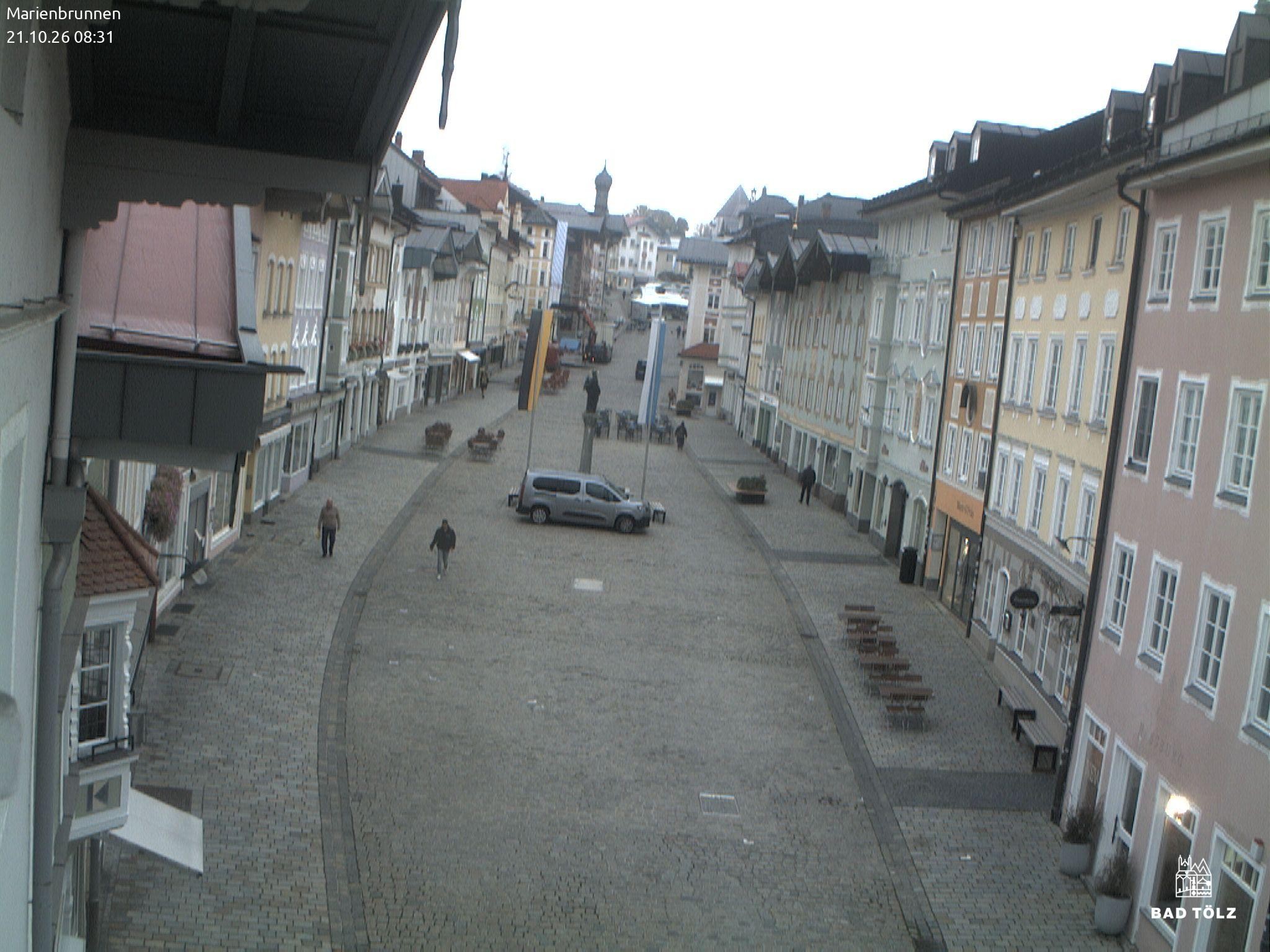Archiv Foto Webcam Blick auf den Marienbrunnen Bad Tölz