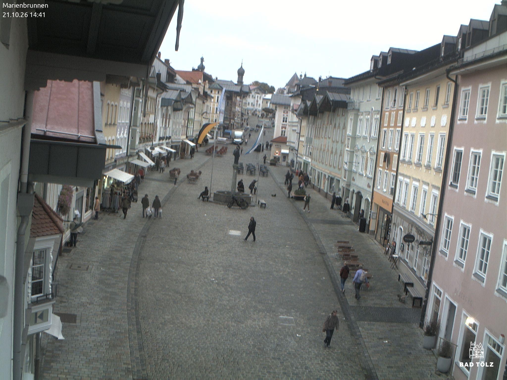 Archiv Foto Webcam Blick auf den Marienbrunnen Bad Tölz