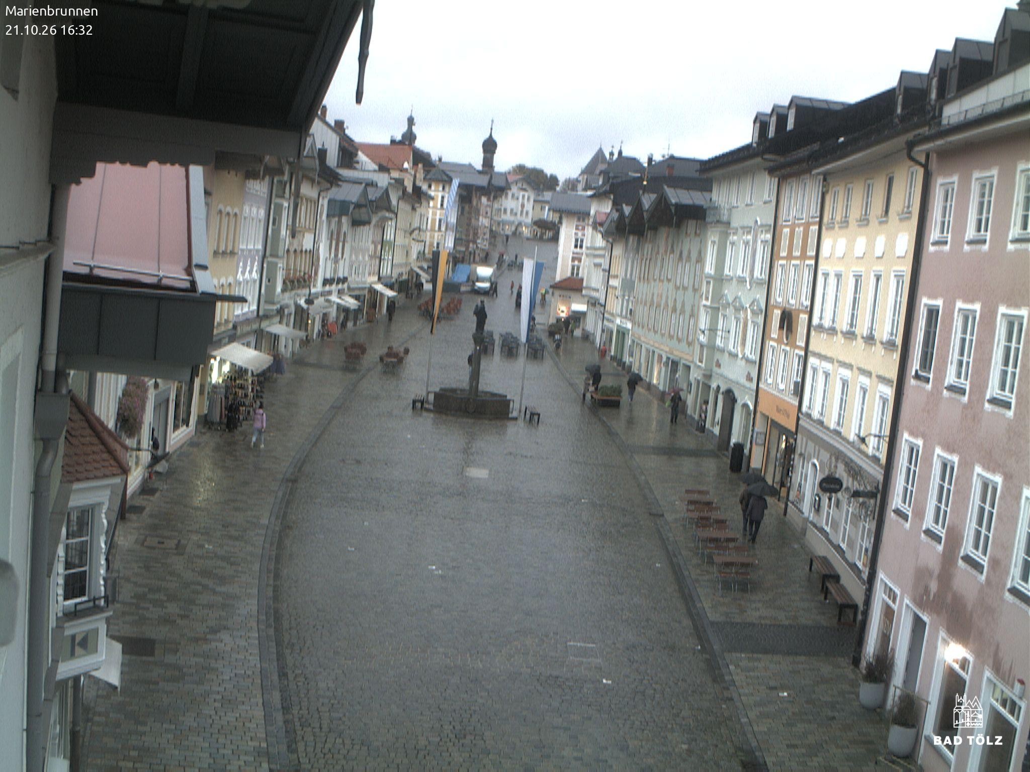 Archiv Foto Webcam Blick auf den Marienbrunnen Bad Tölz