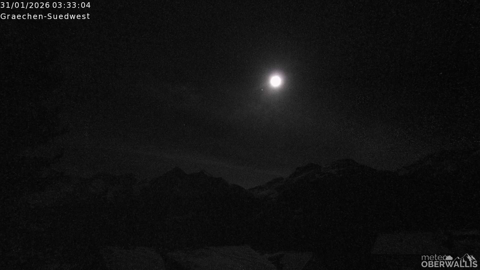 Archiv Foto Webcam Grächen - Blick nach Süd-West