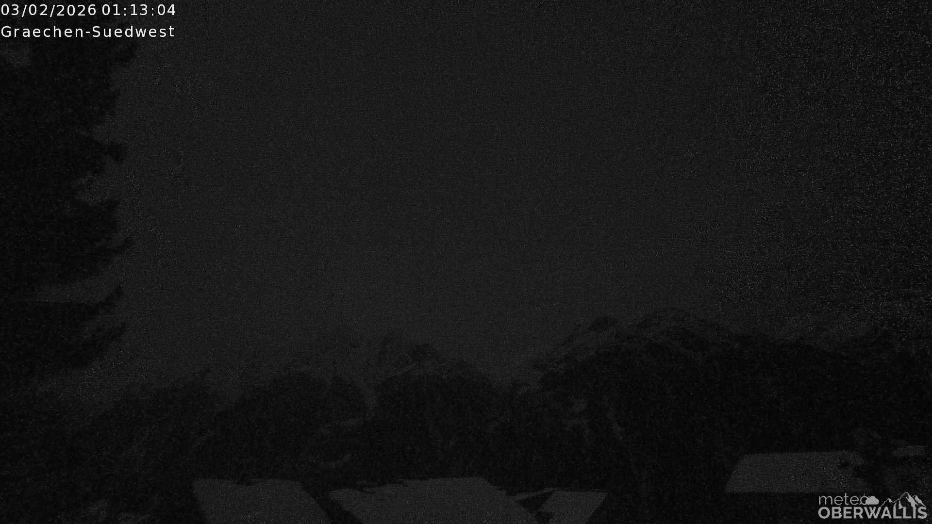 Archiv Foto Webcam Grächen - Blick nach Süd-West