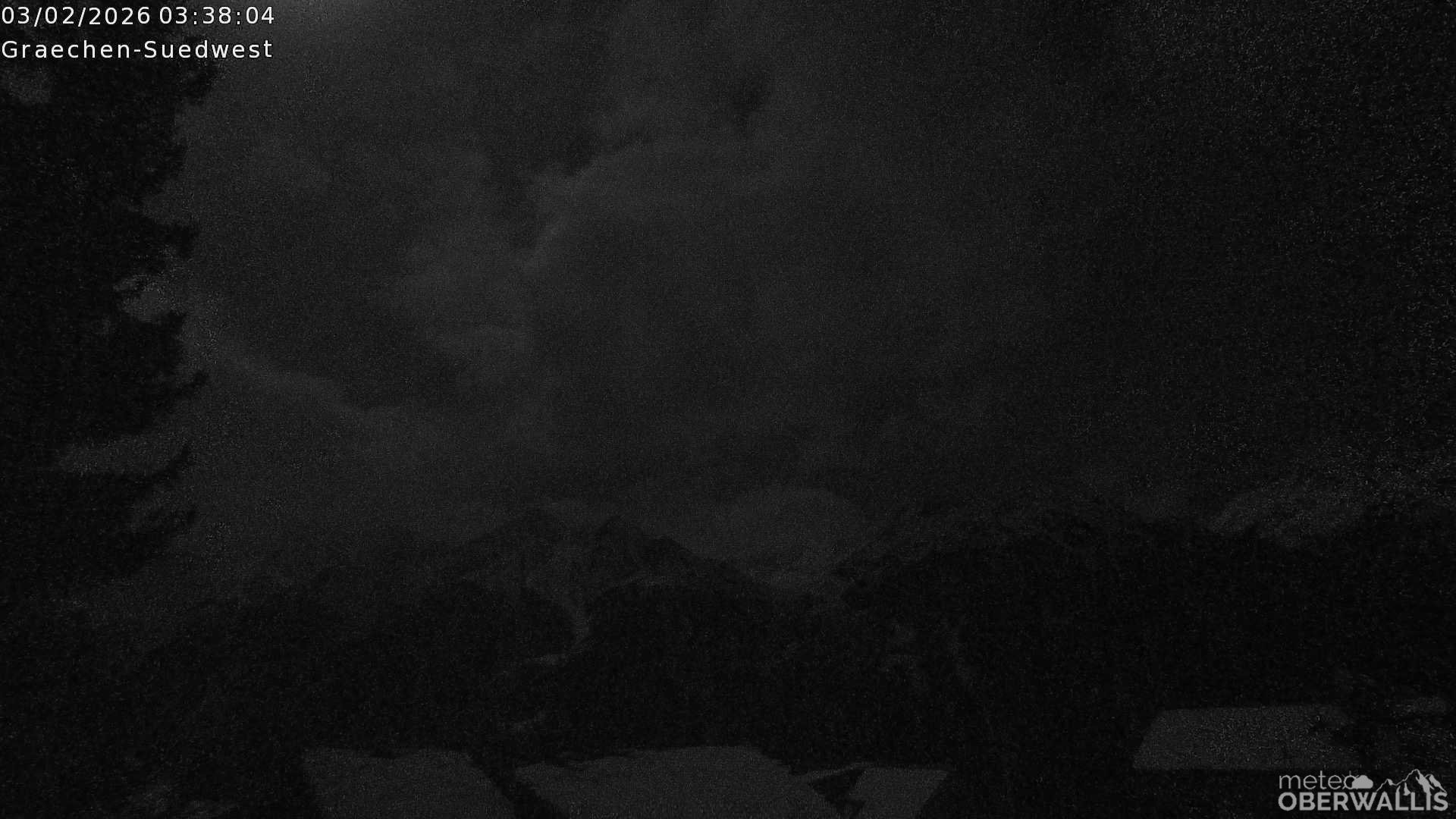 Archiv Foto Webcam Grächen - Blick nach Süd-West