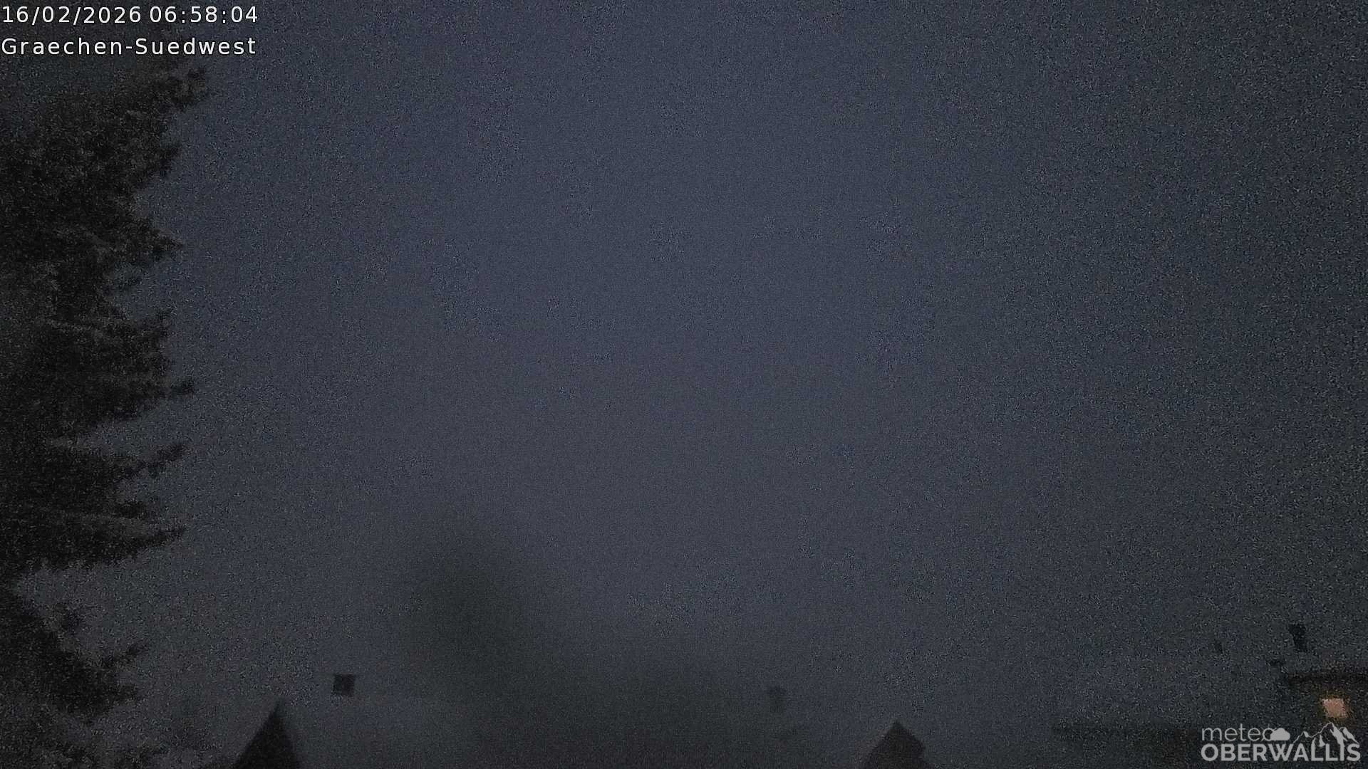 Archiv Foto Webcam Grächen - Blick nach Süd-West