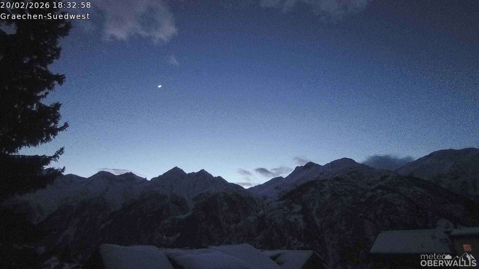 Archiv Foto Webcam Grächen - Blick nach Süd-West