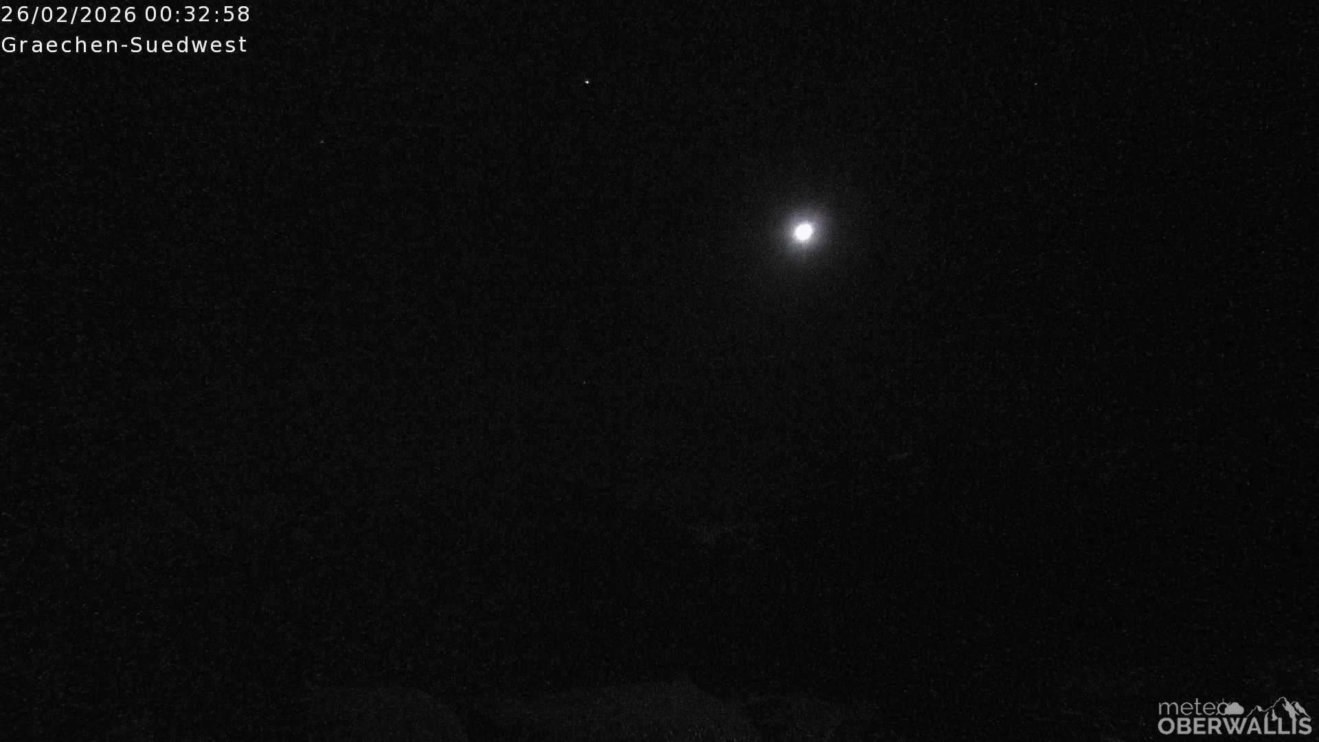 Archived image Webcam Grächen - South-West: Weisshorn