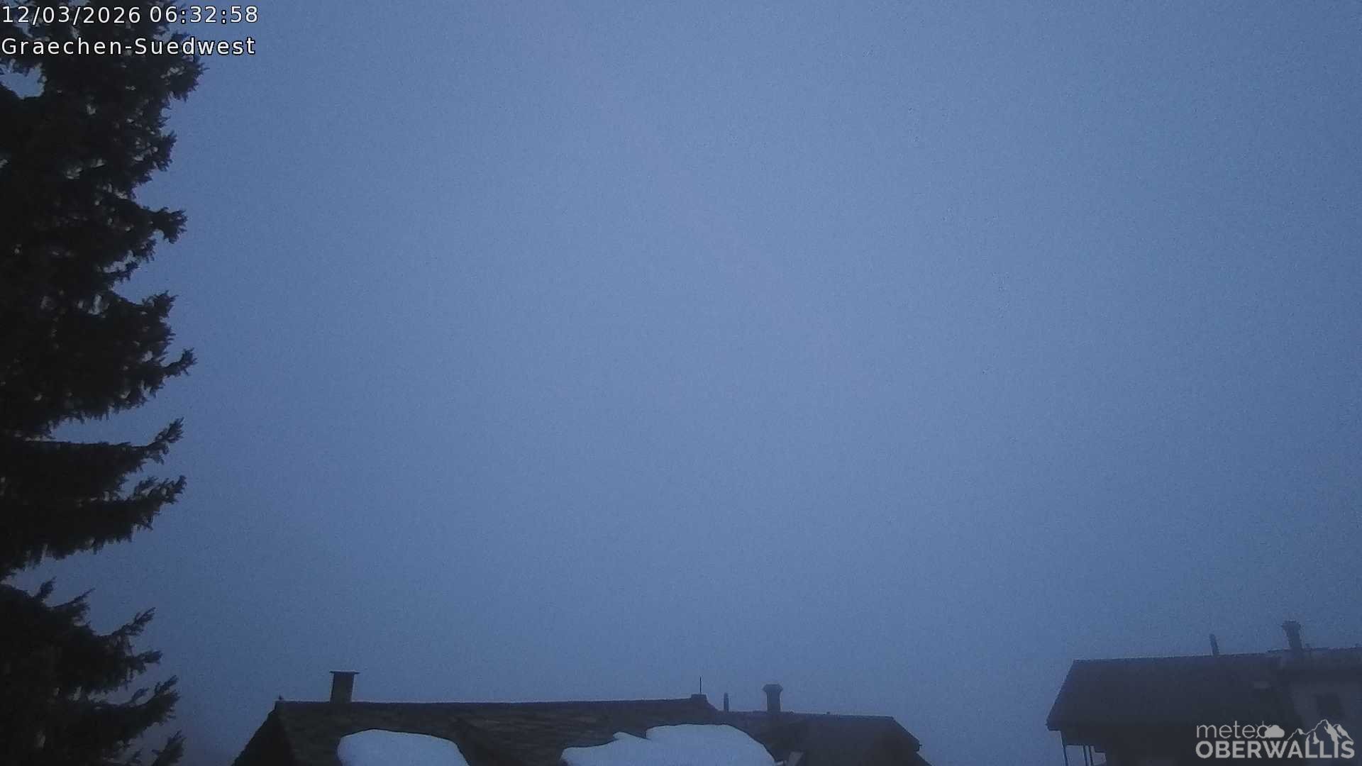 Archiv Foto Webcam Grächen - Blick nach Süd-West