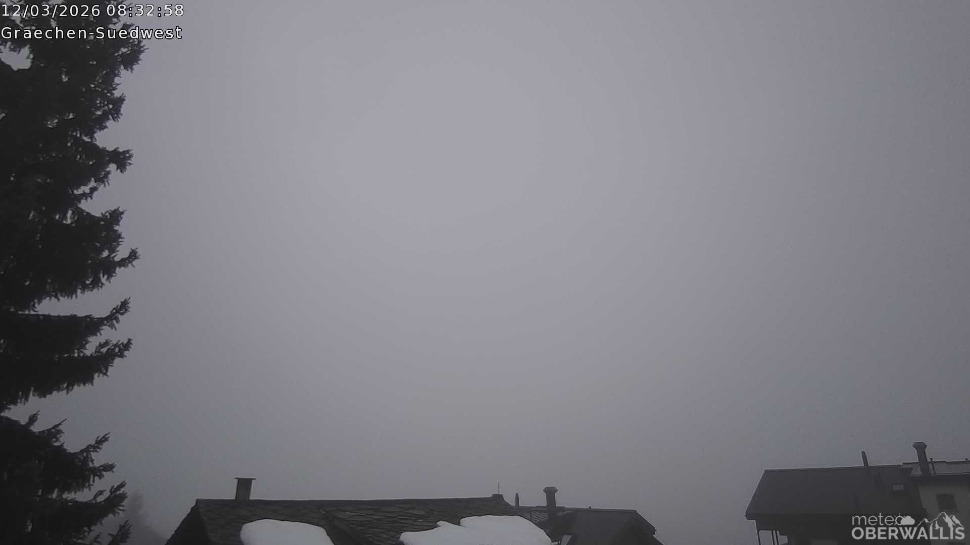 Archiv Foto Webcam Grächen - Blick nach Süd-West