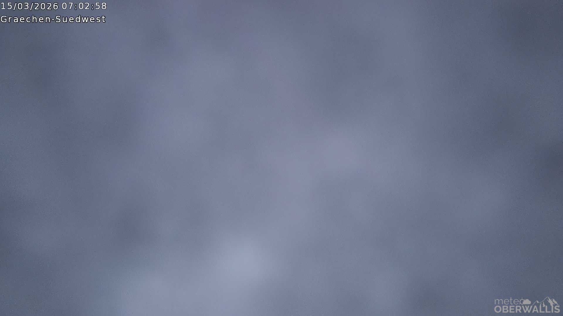 Archived image Webcam Grächen - South-West: Weisshorn