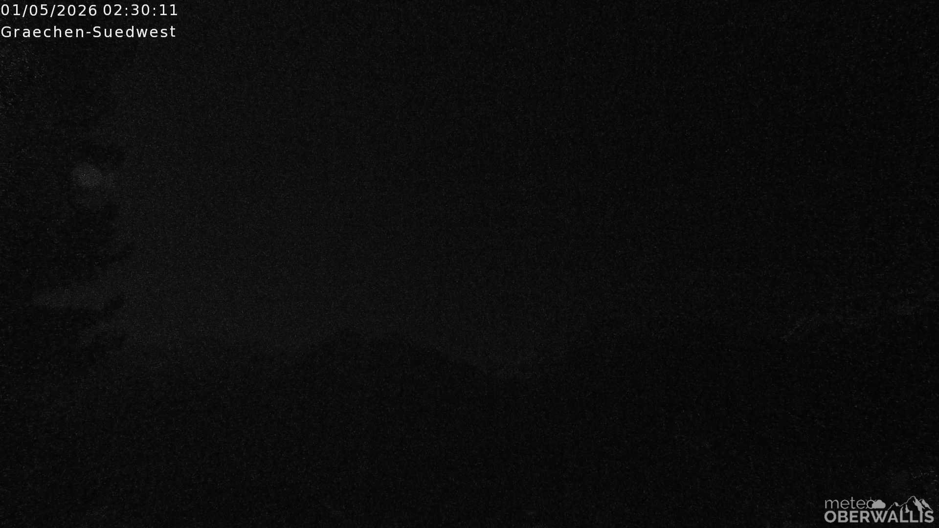 Archived image Webcam Grächen - South-West: Weisshorn
