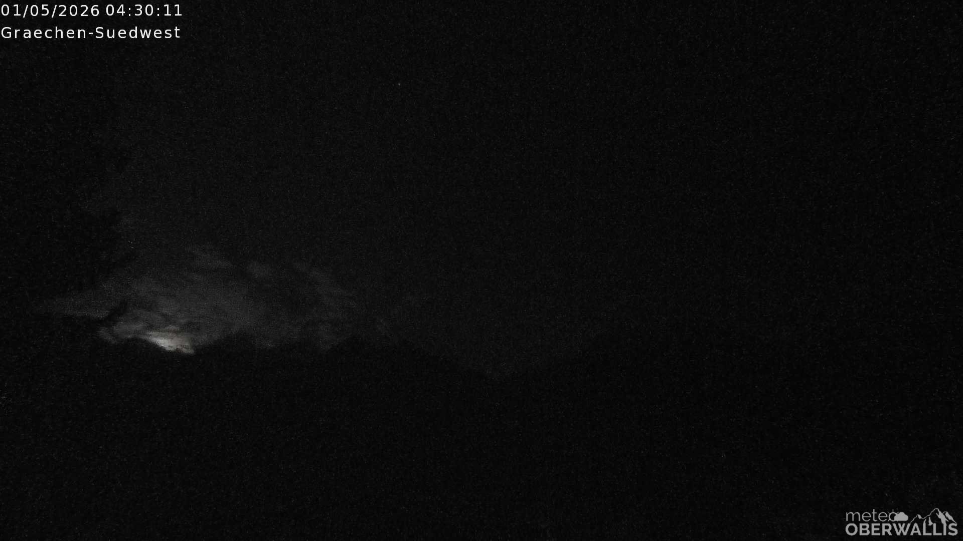Archived image Webcam Grächen - South-West: Weisshorn
