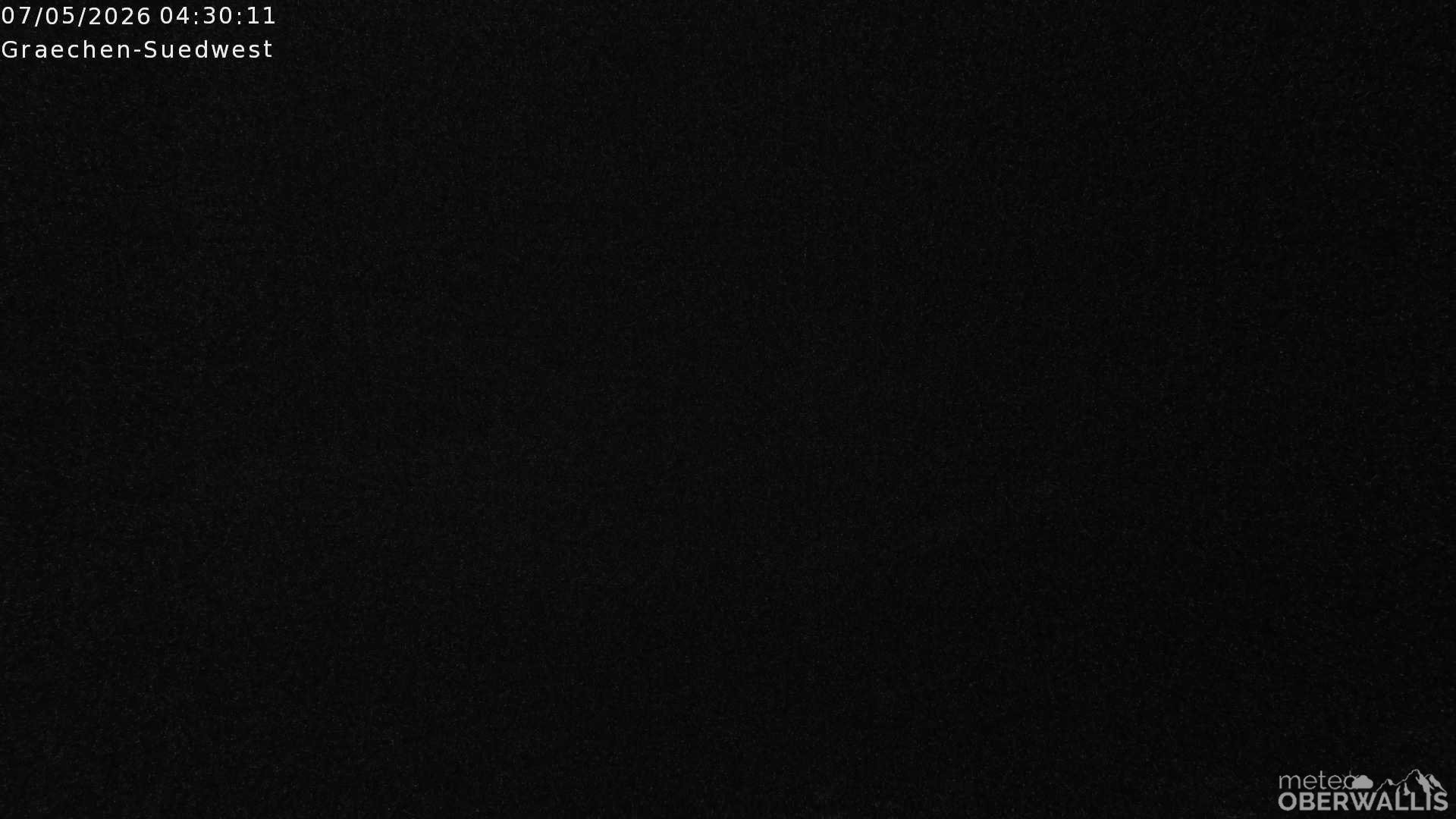 Archived image Webcam Grächen - South-West: Weisshorn