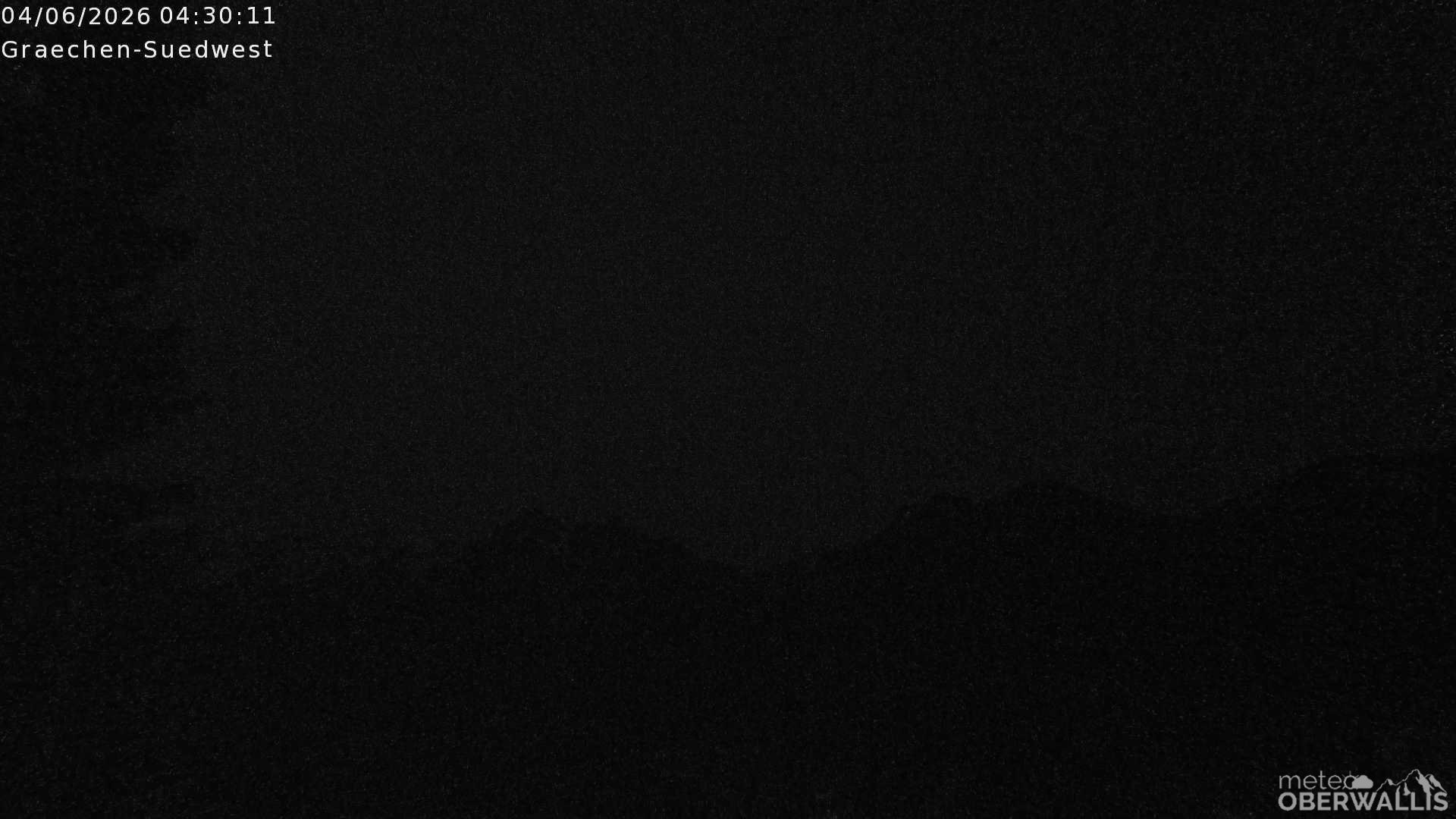 Archived image Webcam Grächen - South-West: Weisshorn