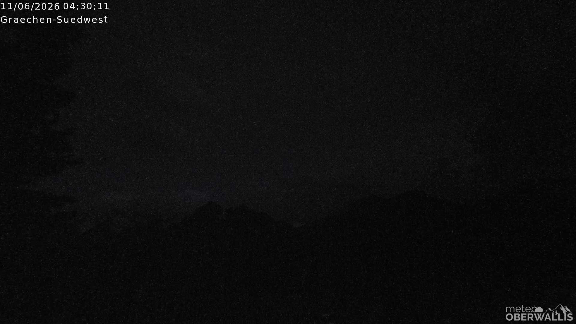 Archived image Webcam Grächen - South-West: Weisshorn