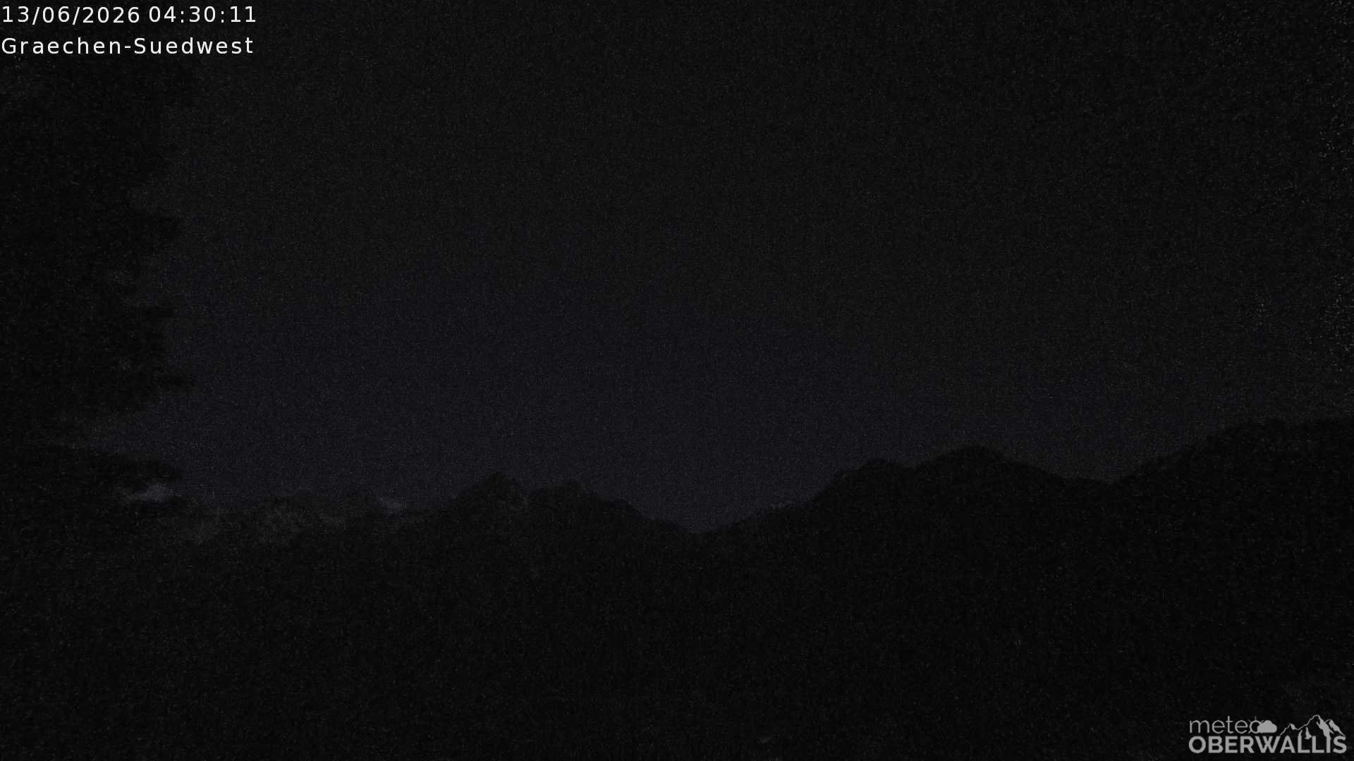 Archiv Foto Webcam Grächen - Blick nach Süd-West