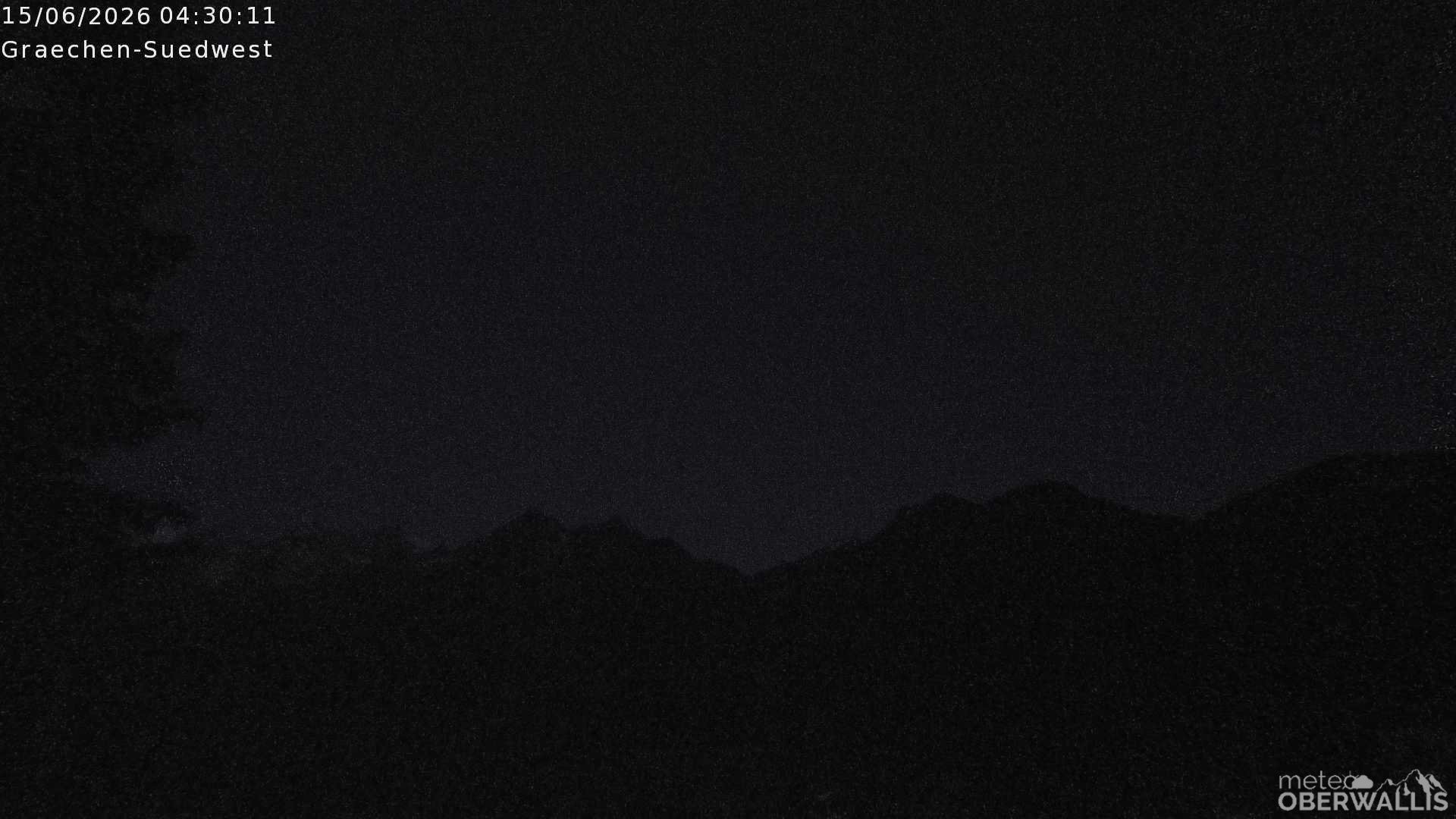 Archived image Webcam Grächen - South-West: Weisshorn