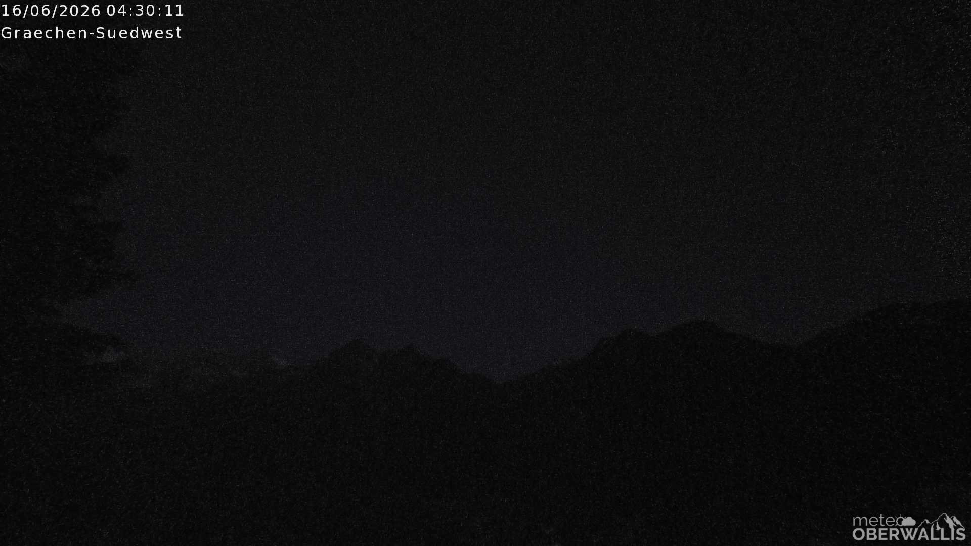 Archiv Foto Webcam Grächen - Blick nach Süd-West