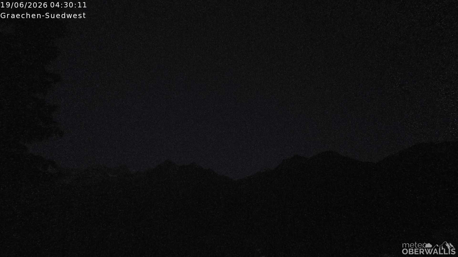Archiv Foto Webcam Grächen - Blick nach Süd-West