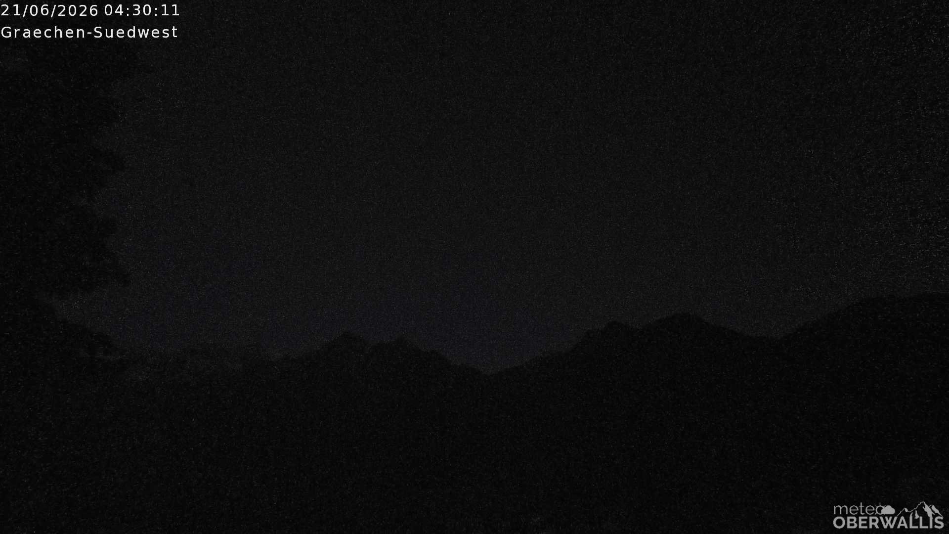 Archiv Foto Webcam Grächen - Blick nach Süd-West