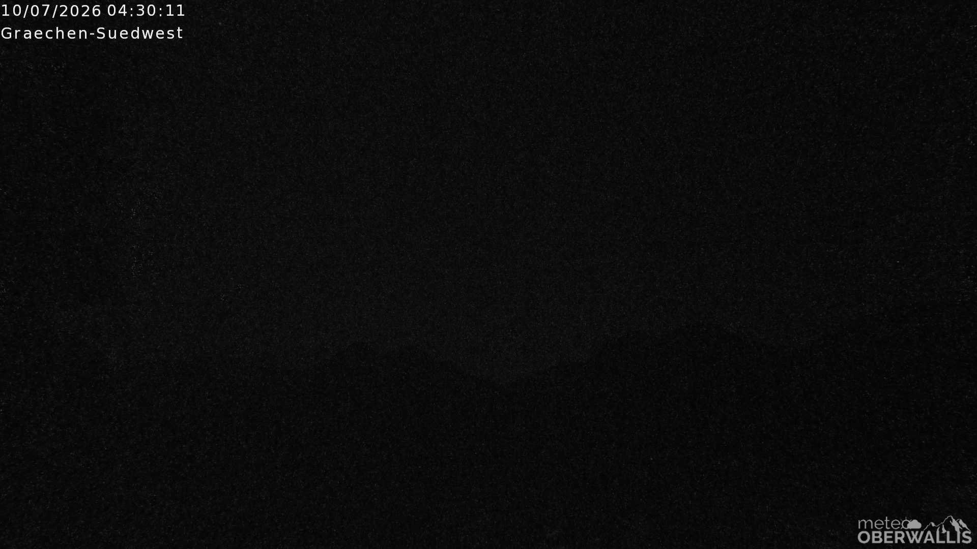 Archived image Webcam Grächen - South-West: Weisshorn