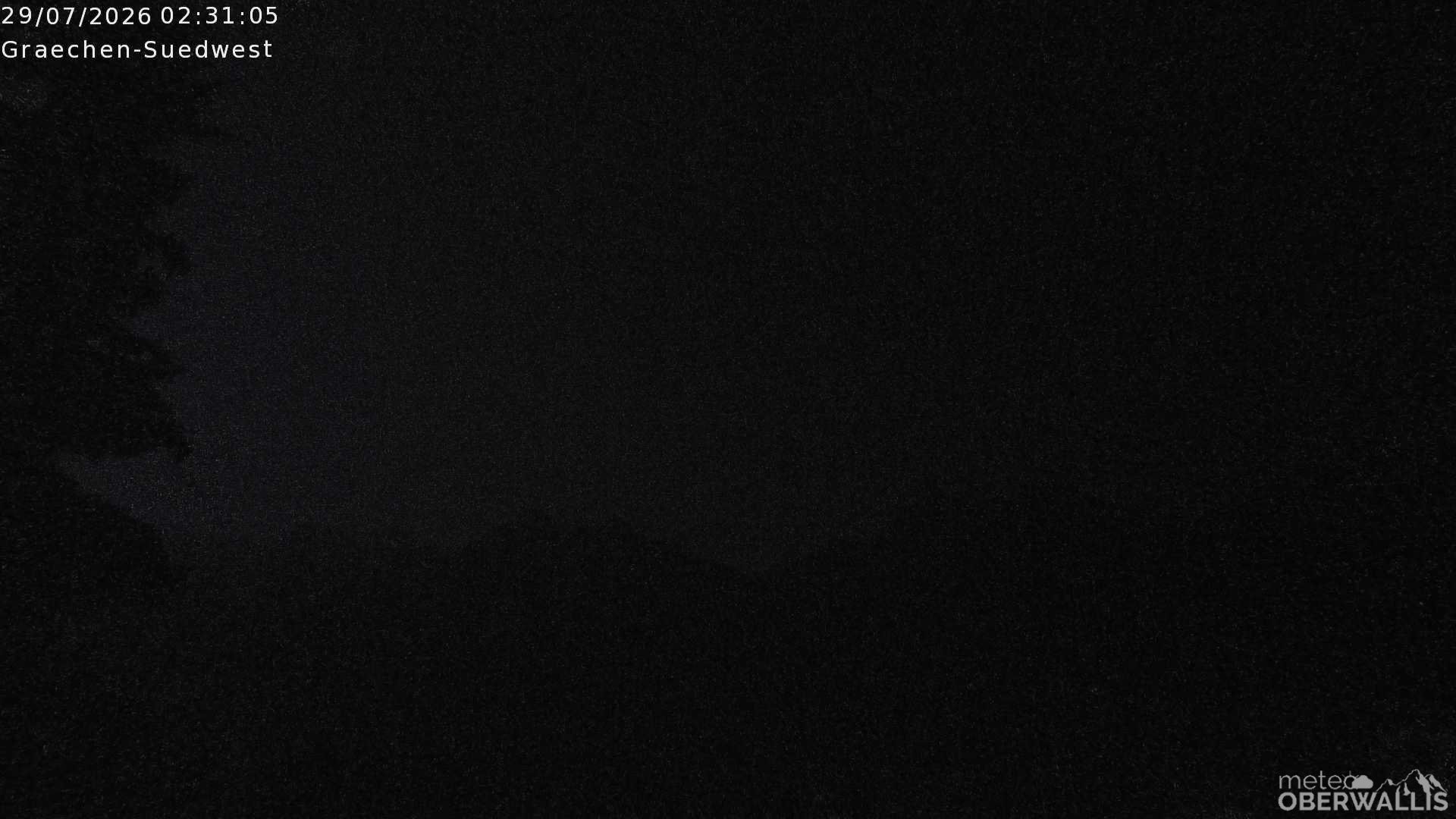 Archiv Foto Webcam Grächen - Blick nach Süd-West