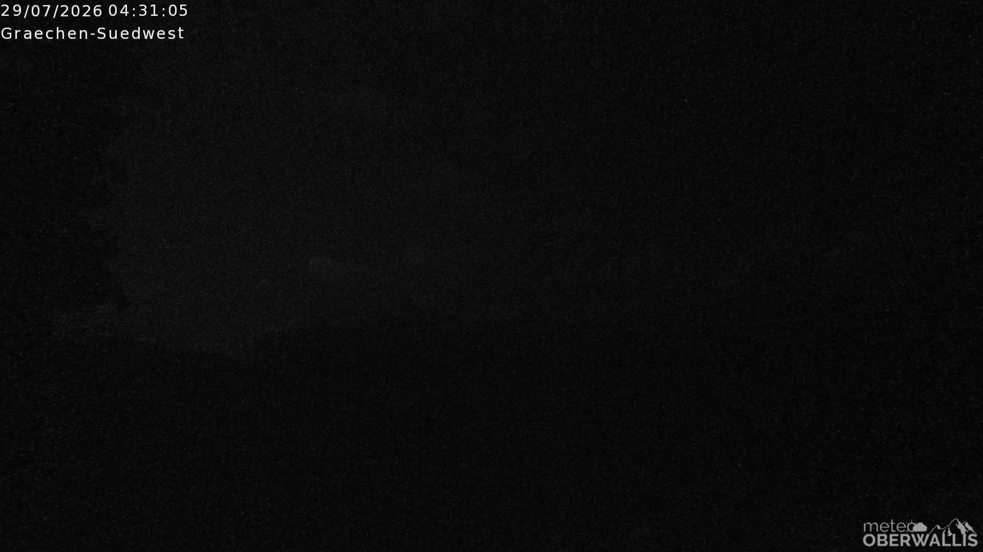 Archiv Foto Webcam Grächen - Blick nach Süd-West