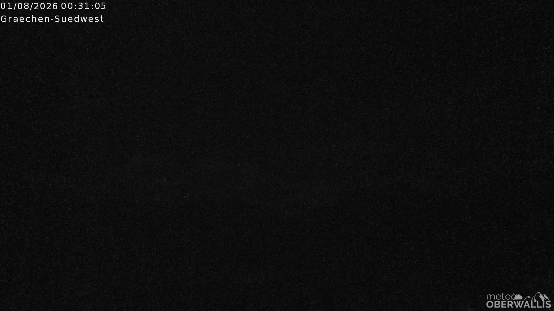 Archived image Webcam Grächen - South-West: Weisshorn