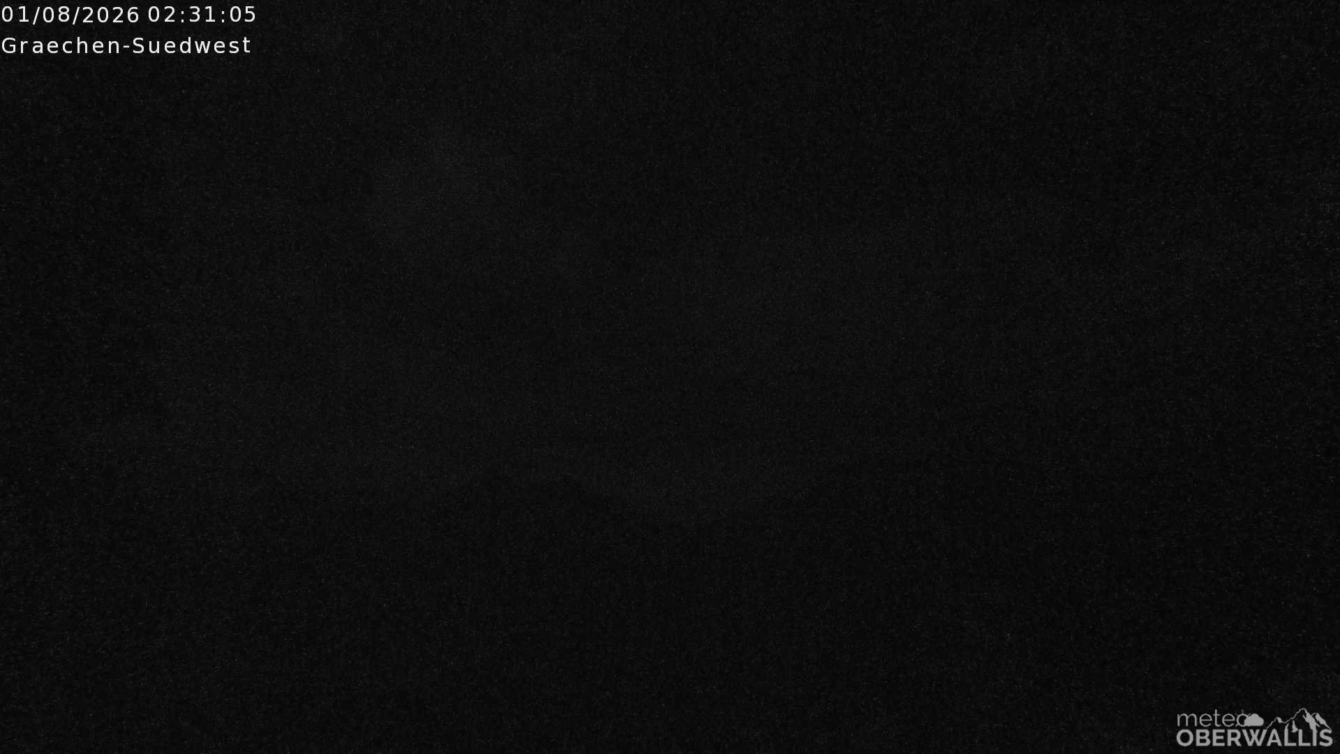 Archived image Webcam Grächen - South-West: Weisshorn