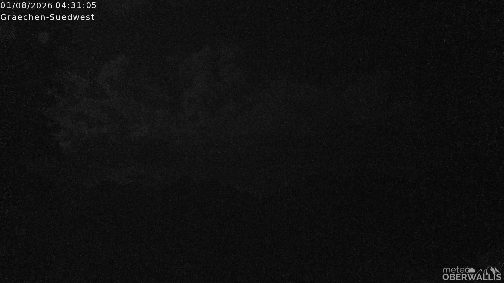 Archived image Webcam Grächen - South-West: Weisshorn