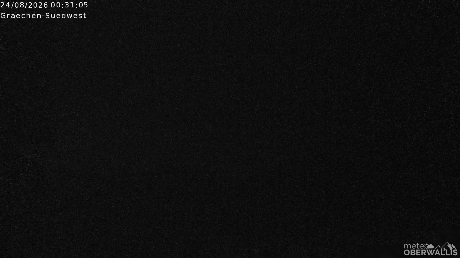 Archived image Webcam Grächen - South-West: Weisshorn