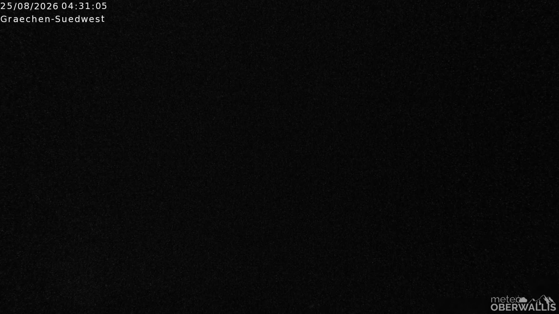 Archived image Webcam Grächen - South-West: Weisshorn
