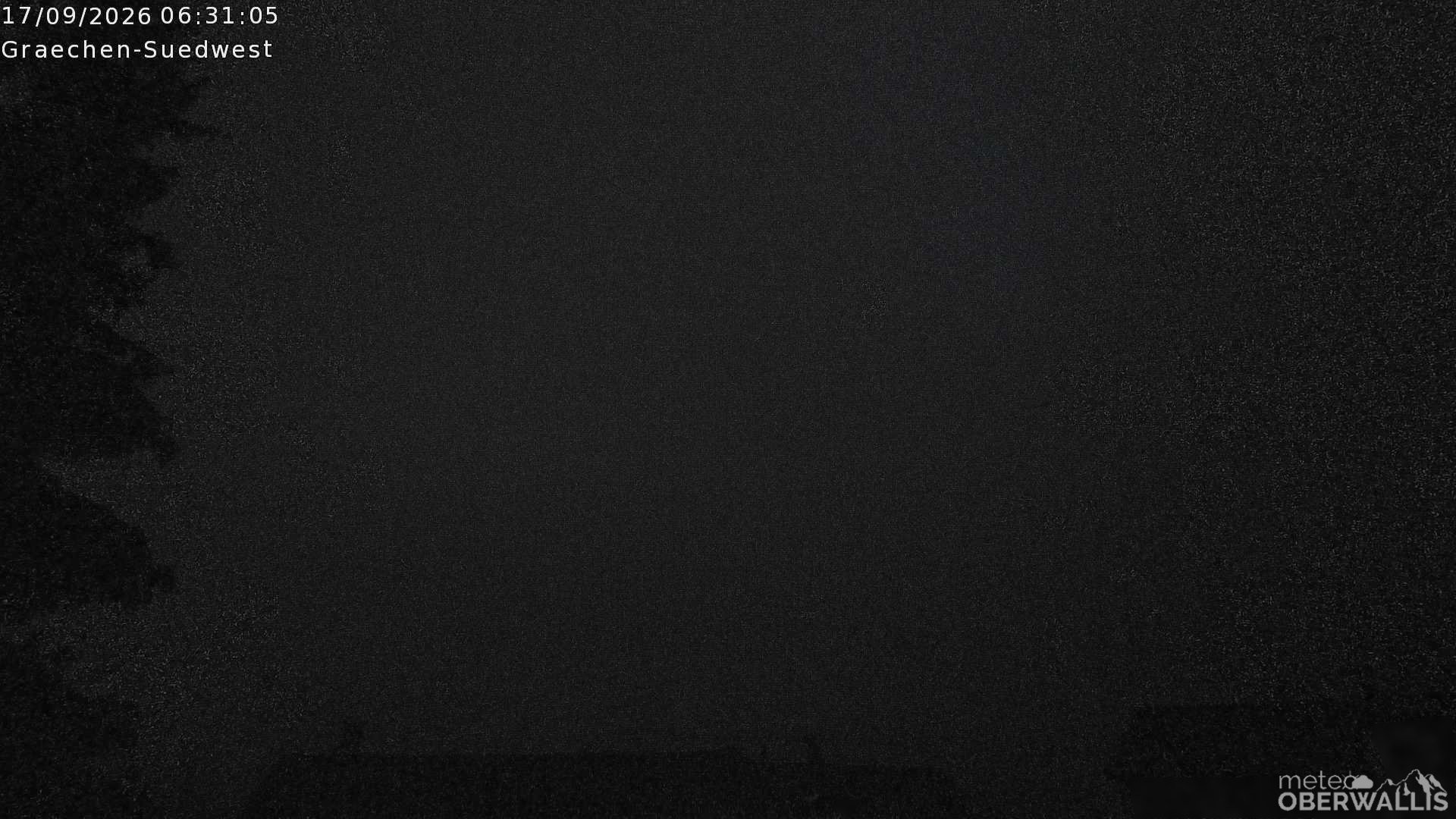 Archived image Webcam Grächen - South-West: Weisshorn