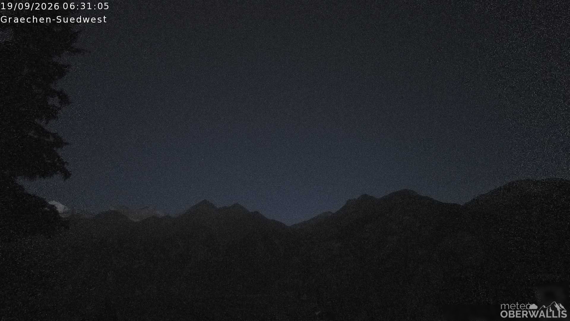 Archiv Foto Webcam Grächen - Blick nach Süd-West