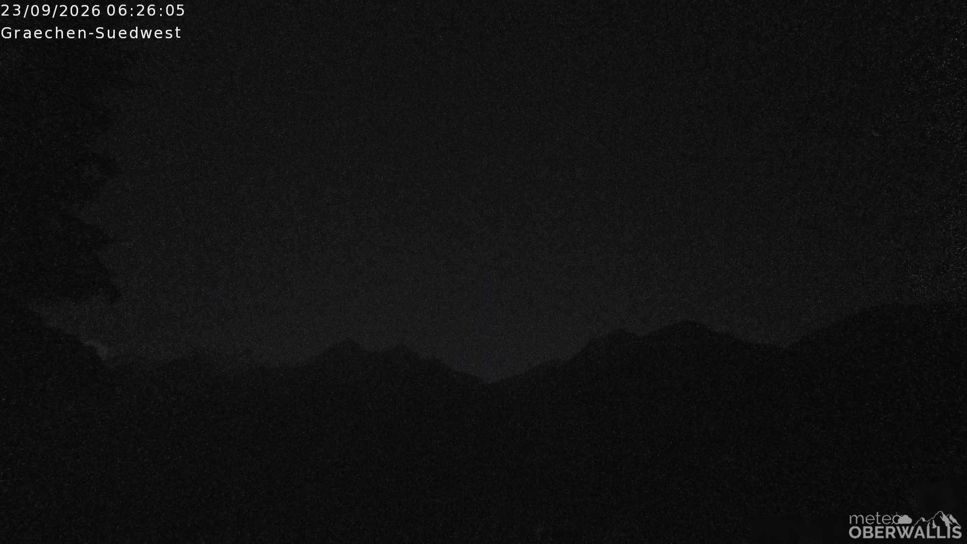Archiv Foto Webcam Grächen - Blick nach Süd-West