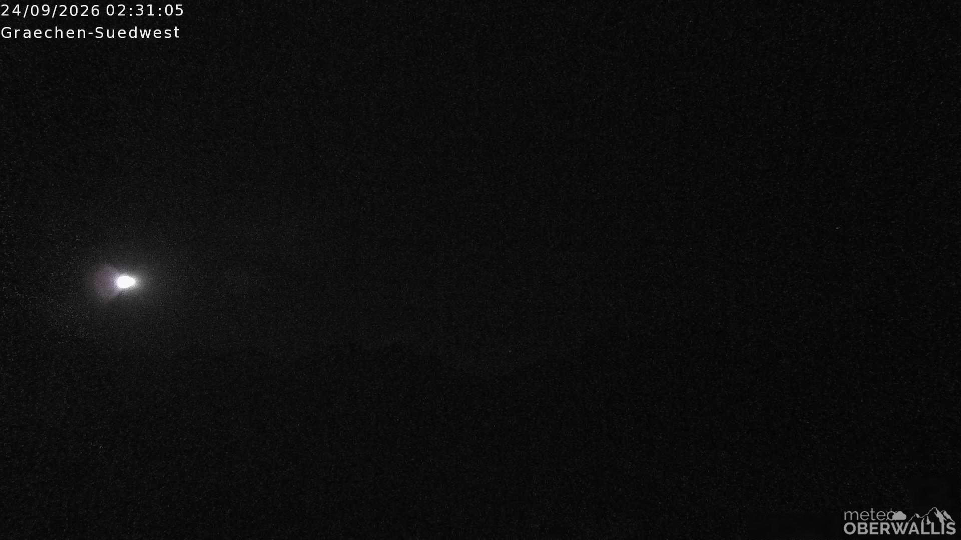 Archived image Webcam Grächen - South-West: Weisshorn