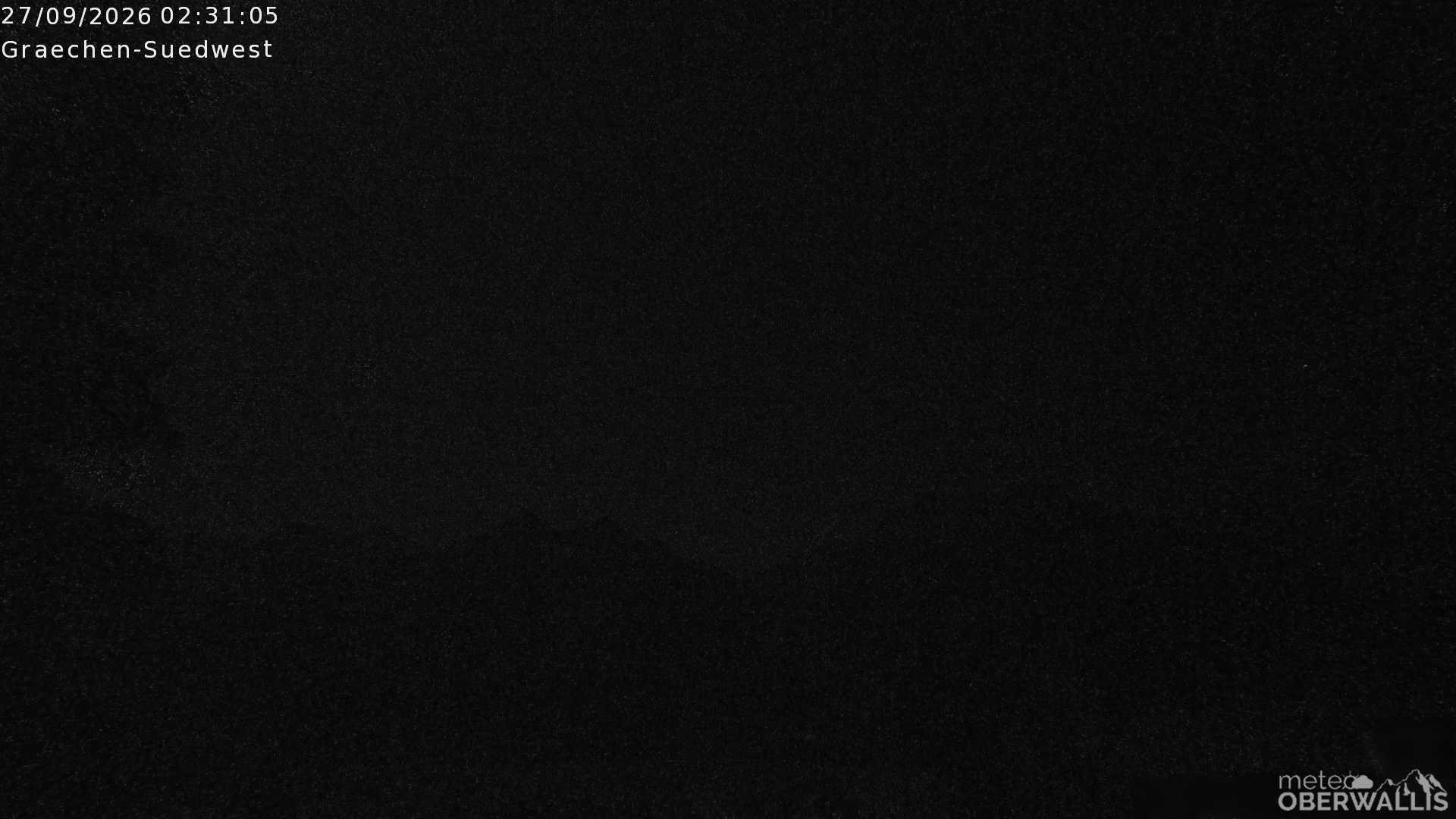 Archived image Webcam Grächen - South-West: Weisshorn