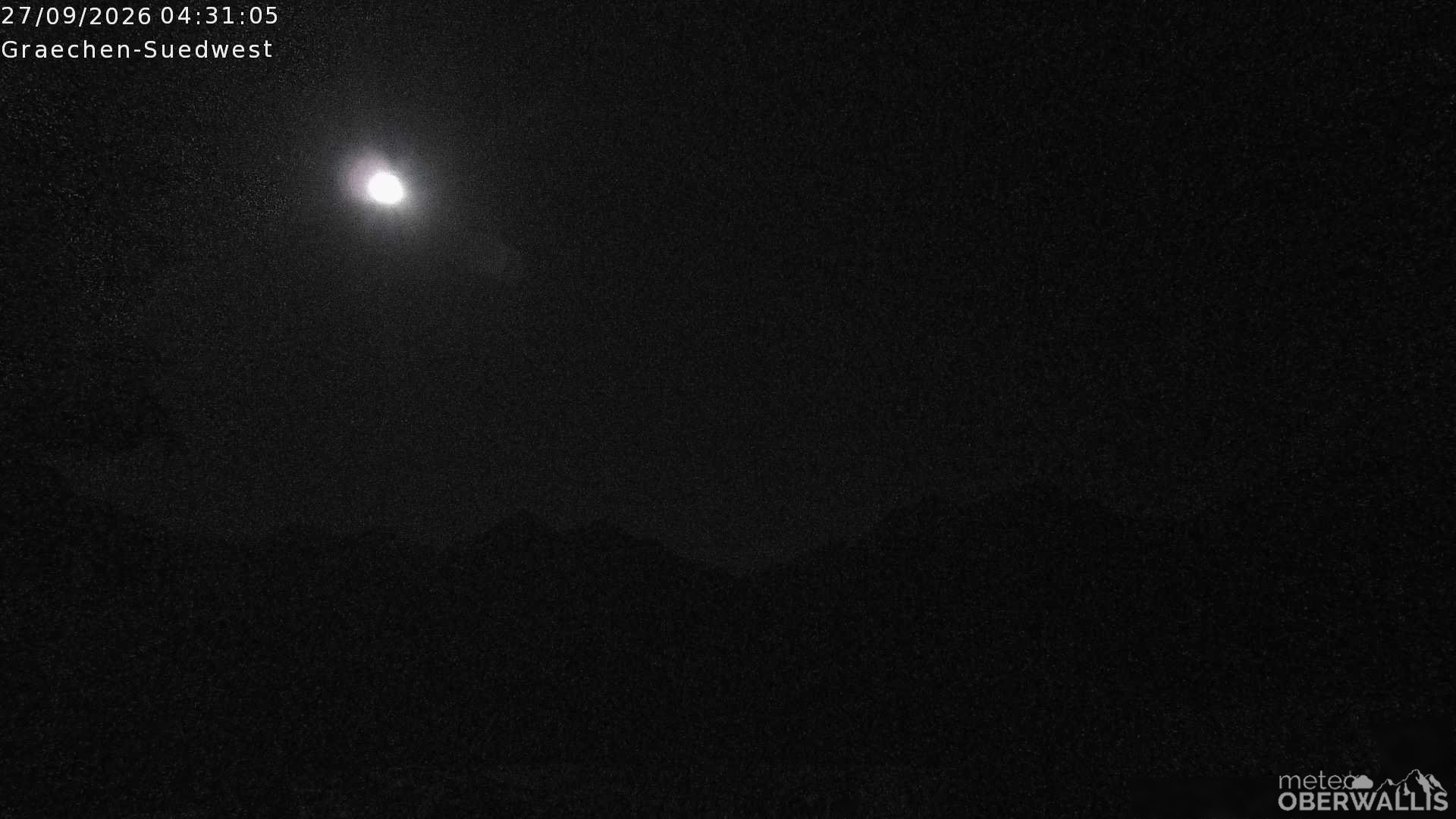 Archived image Webcam Grächen - South-West: Weisshorn