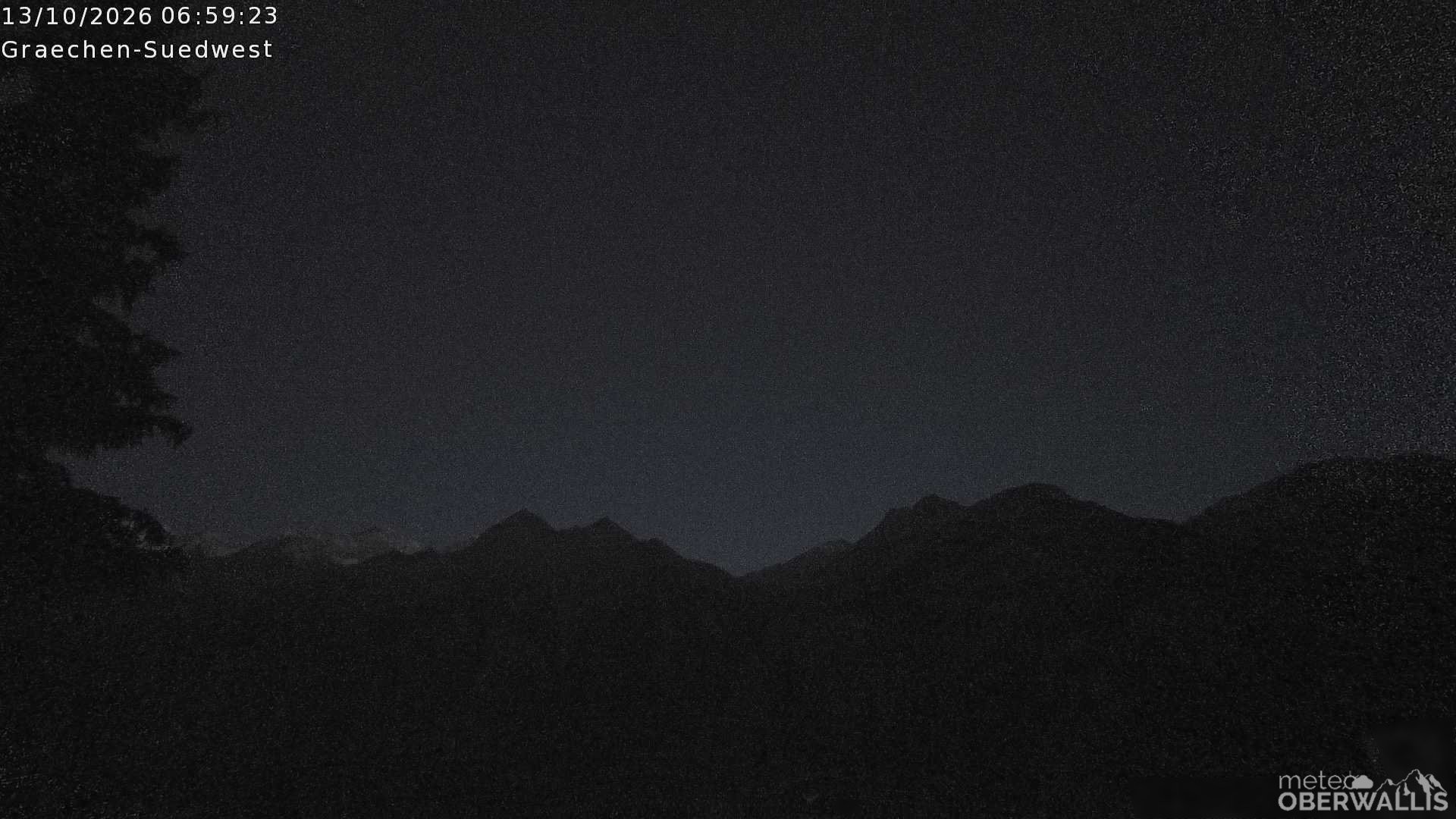 Archiv Foto Webcam Grächen - Blick nach Süd-West